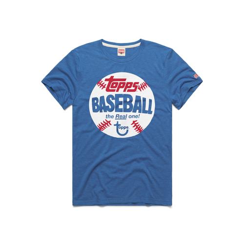 HOMAGE TOPPS BASEBALL THE REAL ONE BLUE TEE