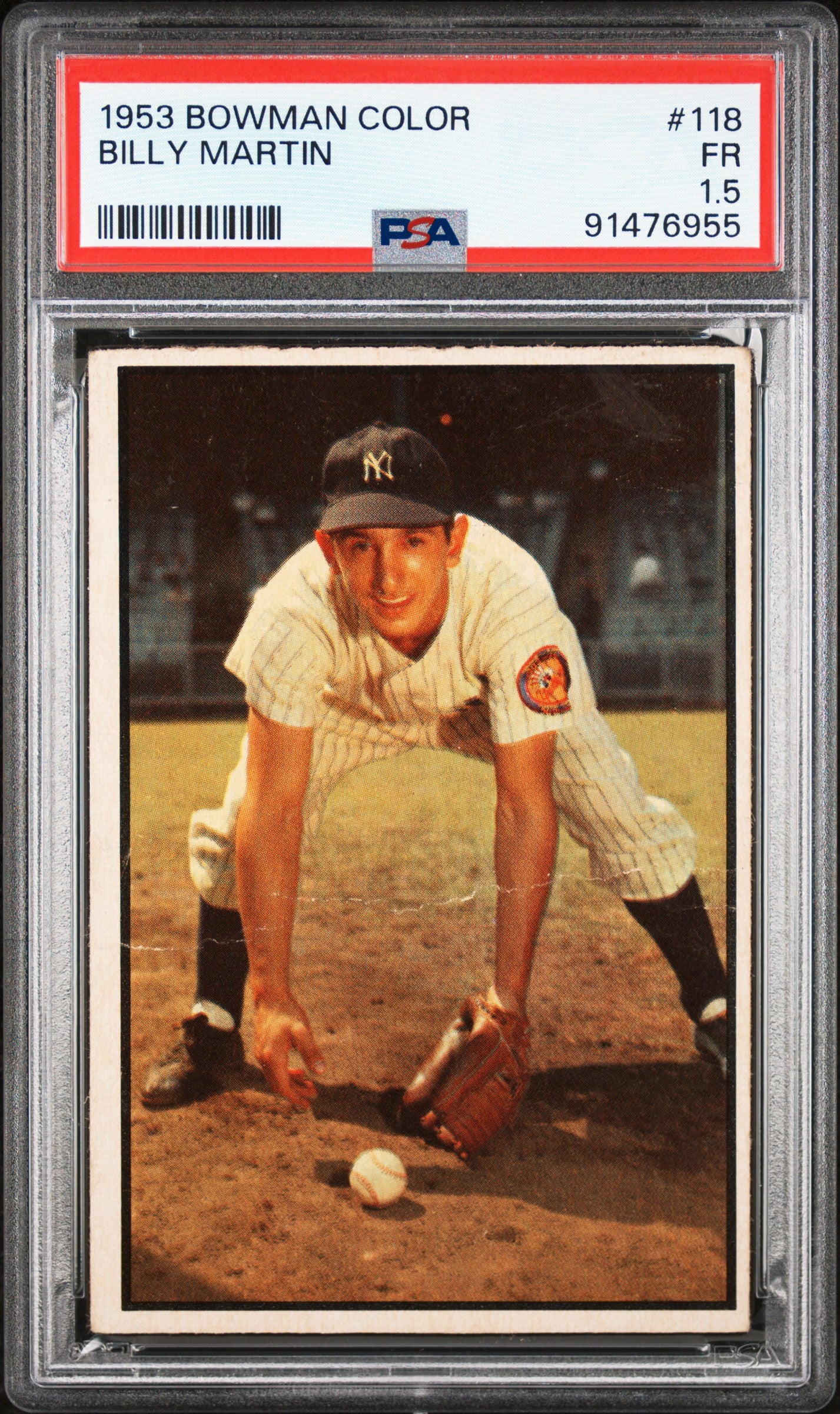 1953 Bowman Color Billy Martin PSA 1.5