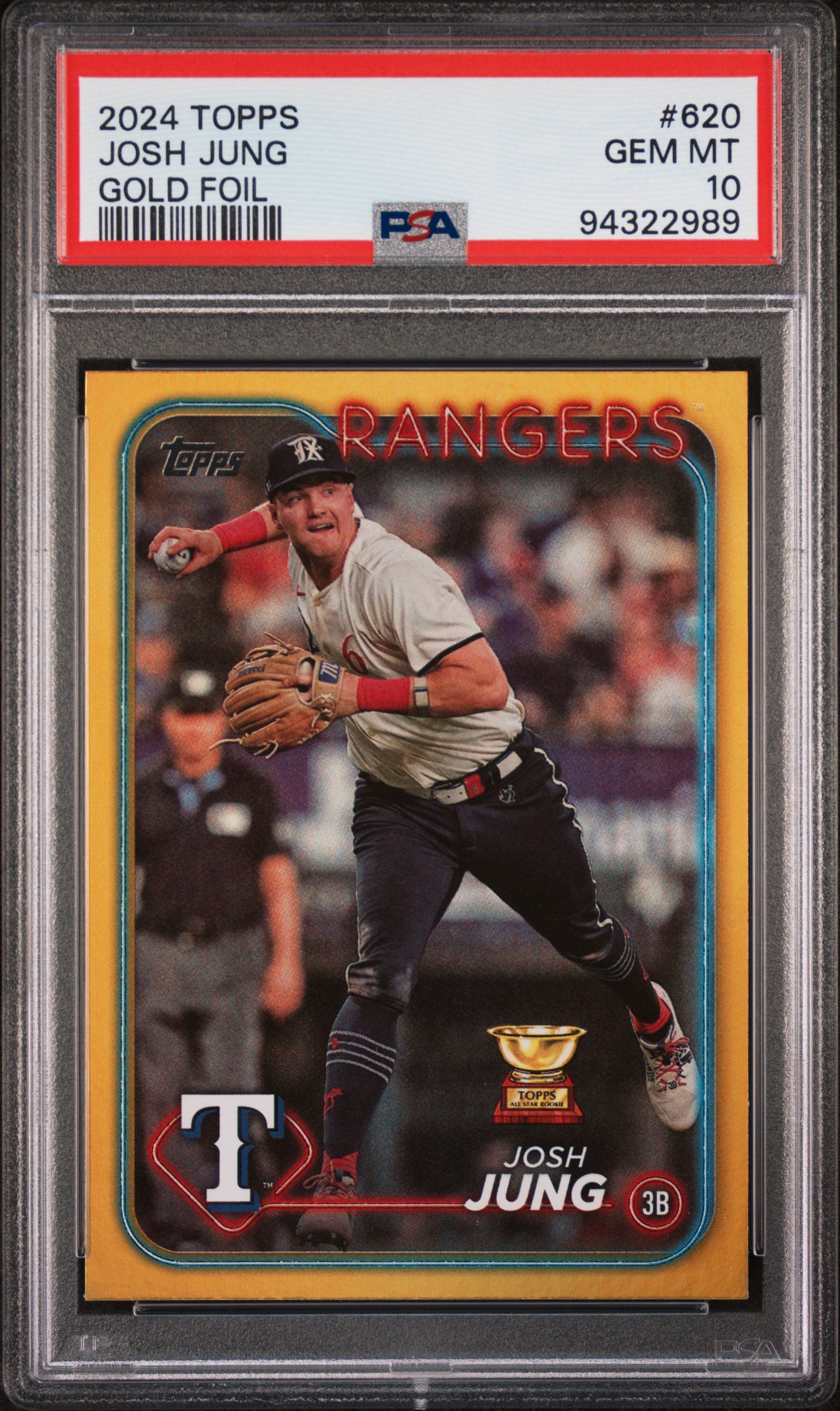 2024 Topps Josh Jung Gold Foil PSA 10