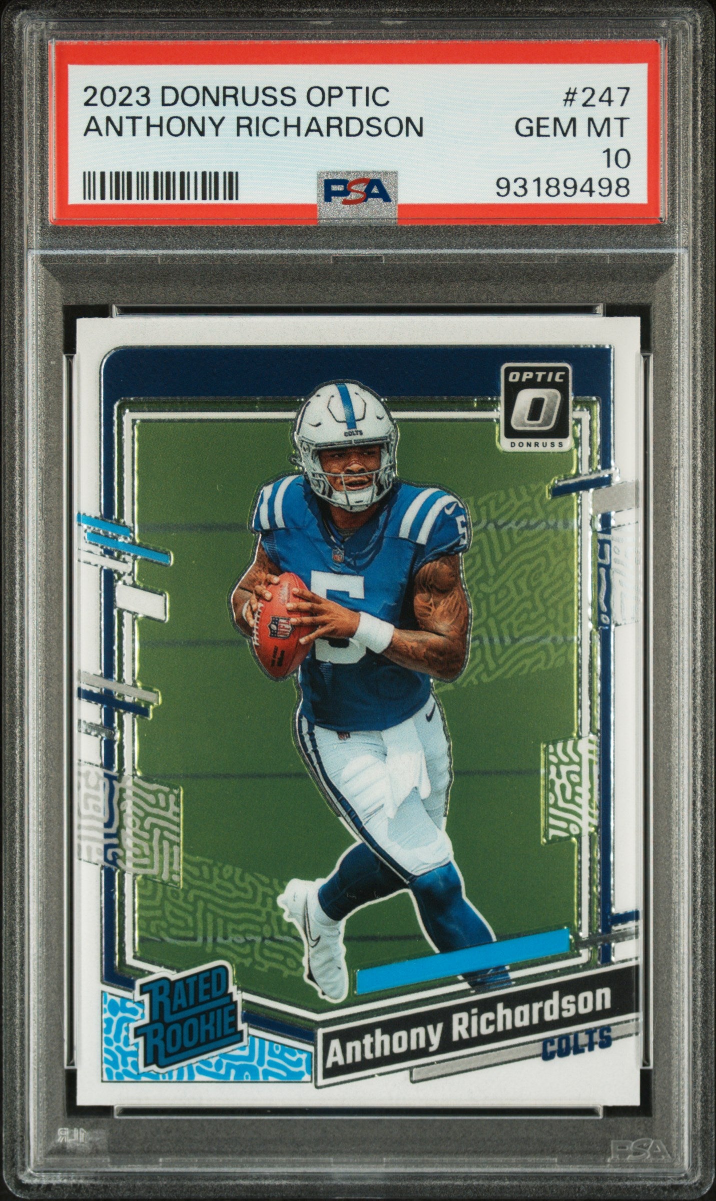 2023 Panini Donruss Optic Anthony Richardson #247 PSA 10