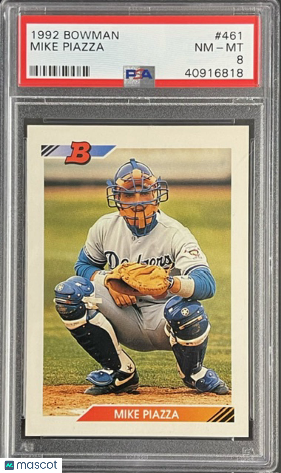 1992 Bowman Mike Piazza #461 PSA 8