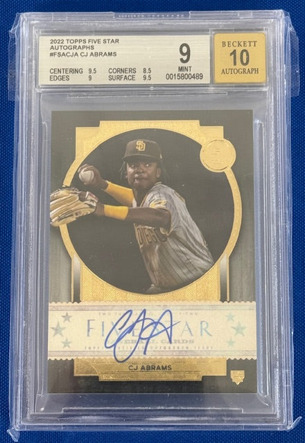 2022 Topps Five Star Autographs CJ Abrams #FSACJA