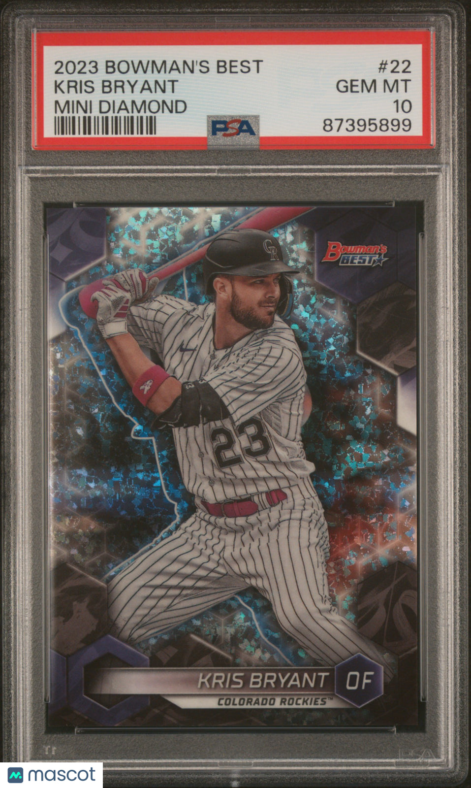 2023 Bowman's Best Kris Bryant #22 Mini Diamond PSA 10
