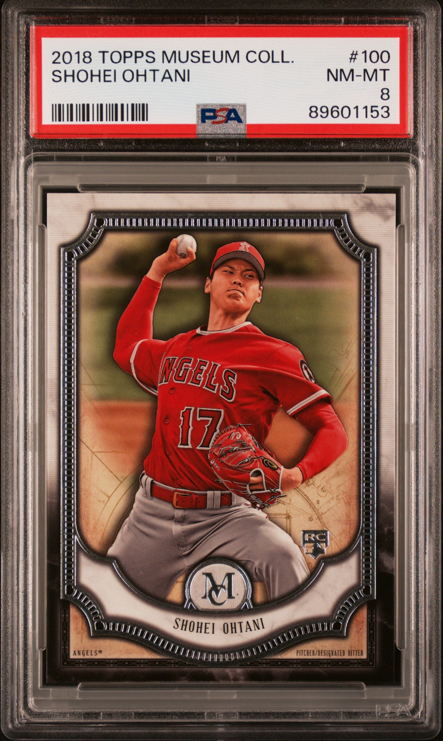 2018 Topps Shohei Ohtani Museum Collection #100 PSA 8