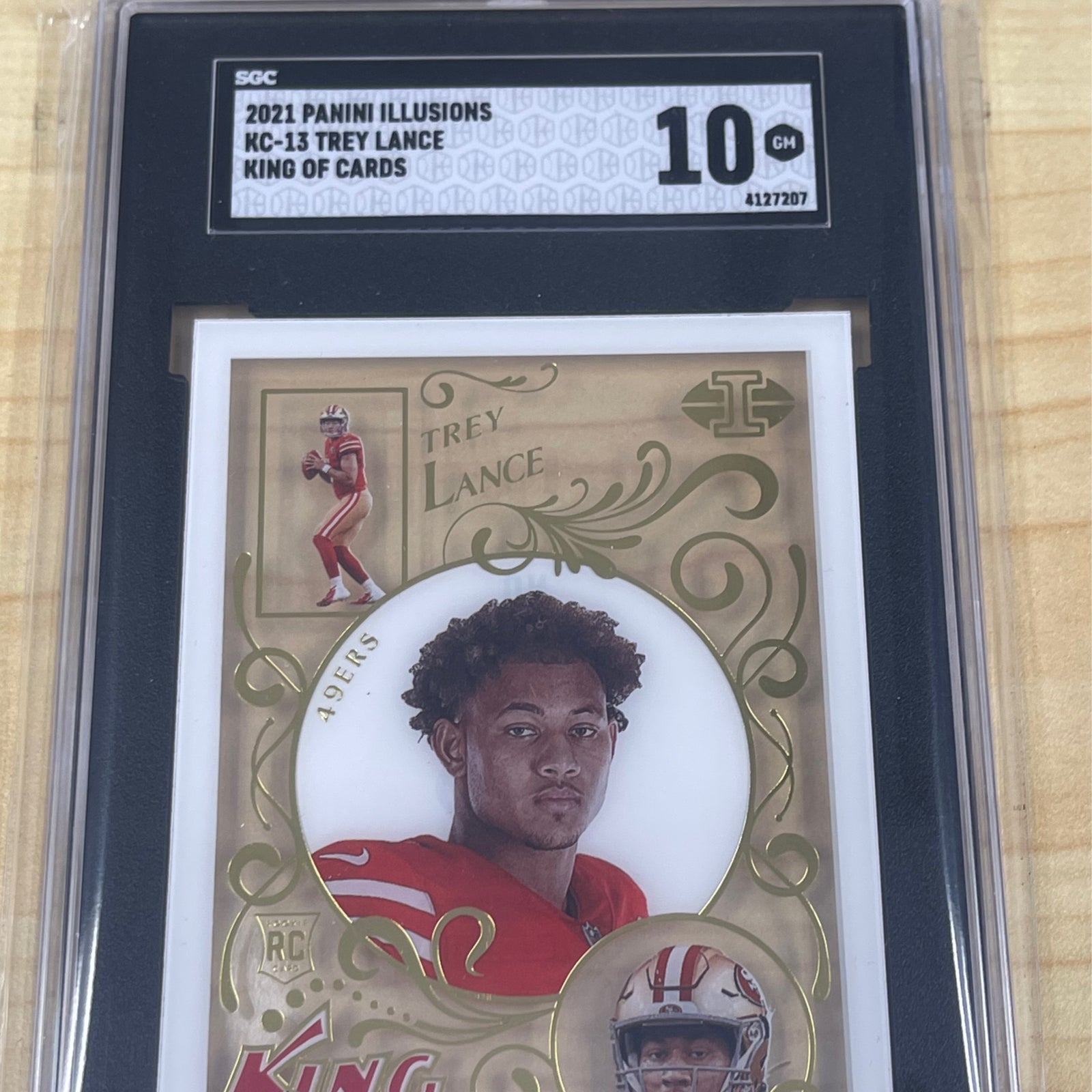 2021 Panini Illusions Trey Lance #13 King of Cards SGC 10