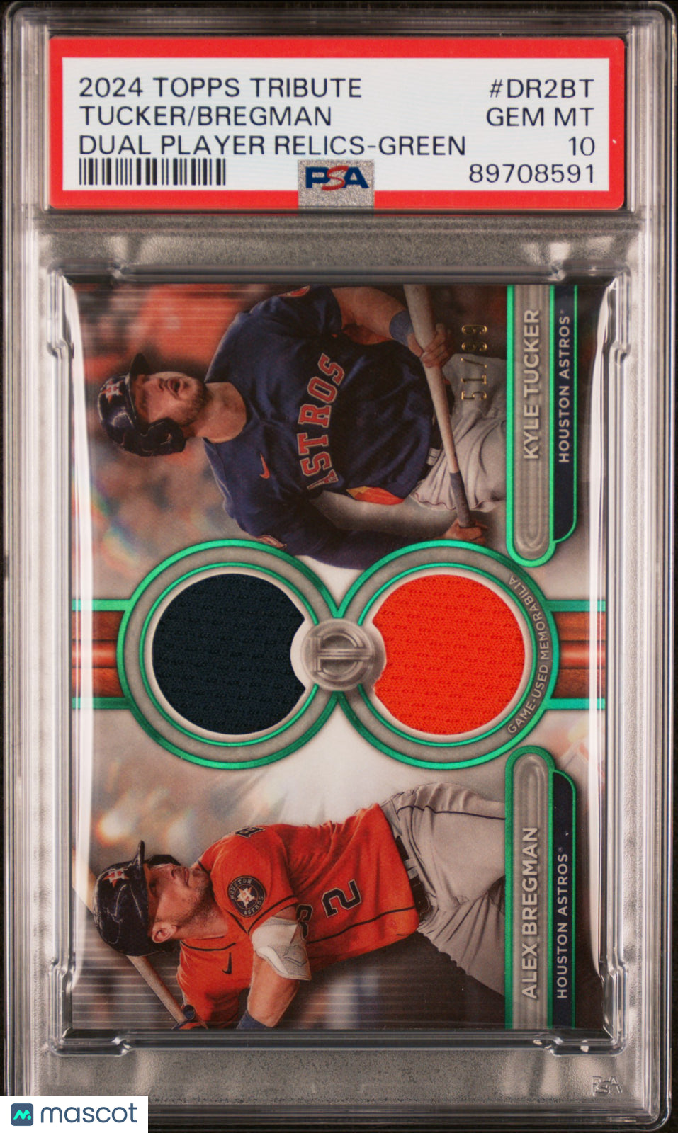 2024 Topps Tribute Dual Relics Bregman Tucker #DR2BT PSA 10