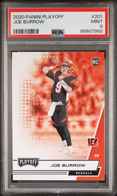 2020 Panini Playoff Joe Burrow #201 PSA 9