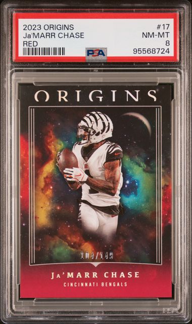 2023 Panini Origins Ja'Marr Chase Red #17 PSA 8