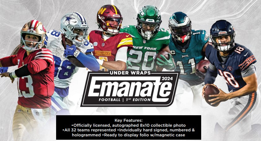 2024 Under Wraps Emanate Autographed NFL 1st Edition
