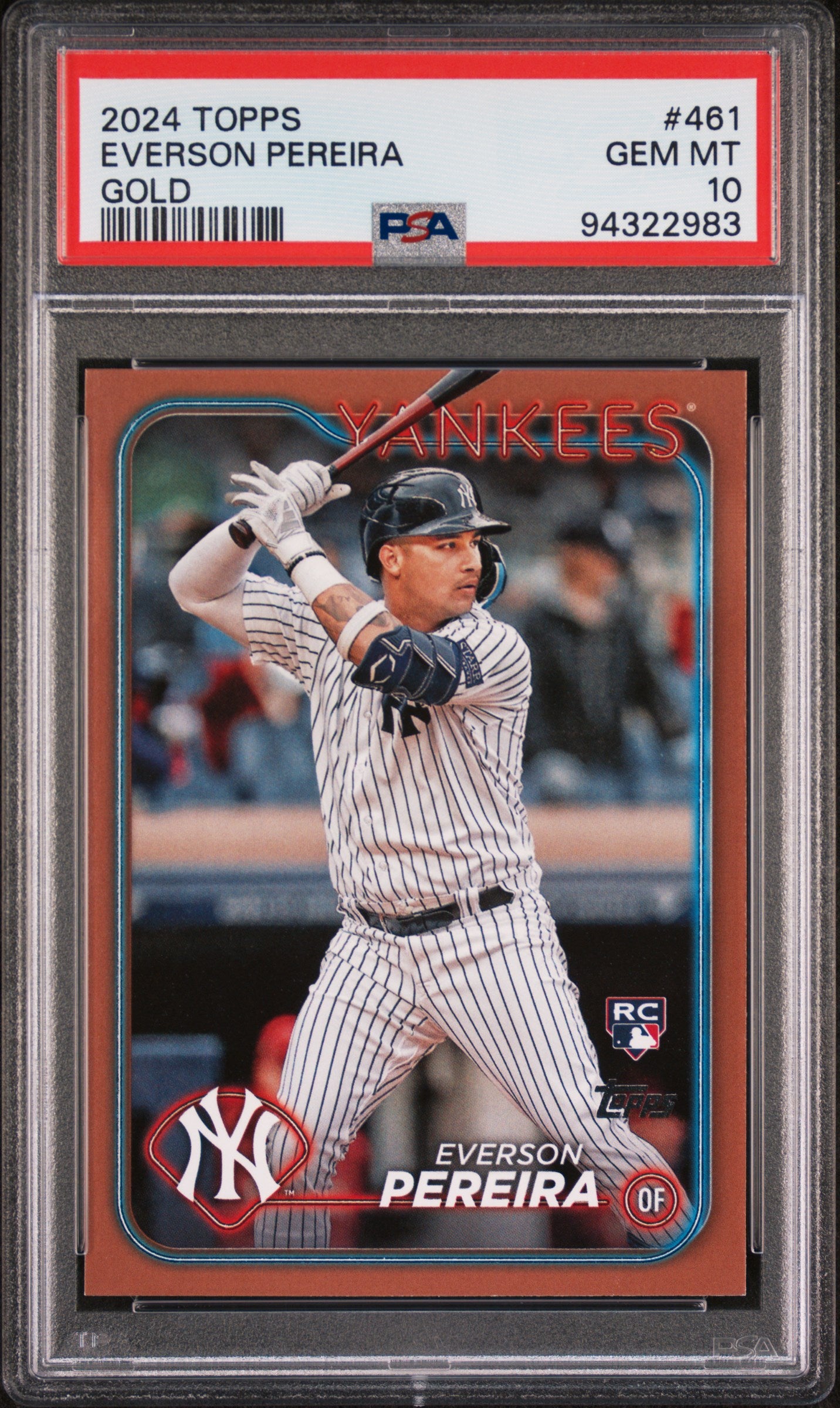 2024 Topps Everson Pereira Gold 461 PSA 10