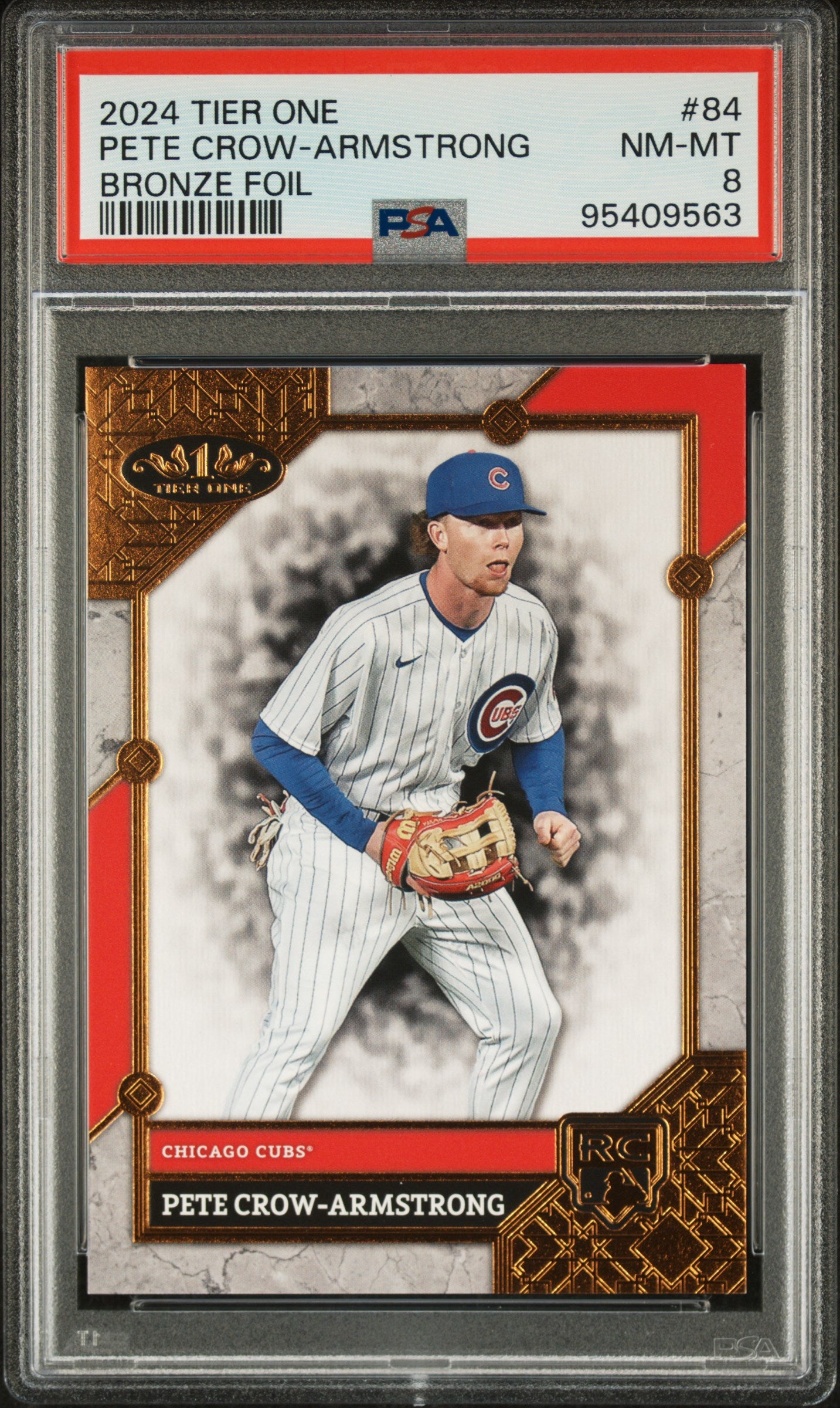 2024 Topp Tier One Pete Crow Armstrong Bronze Foil PSA 8