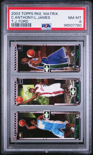 2003 Topps Rookie Matrix Lebron James Anthony Ford PSA 8