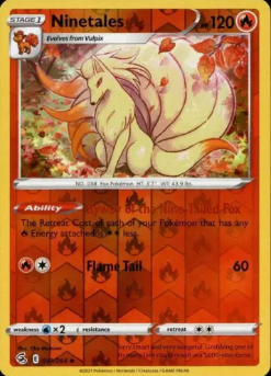 2021 Pokemon Ninetales Fusion Strike 031/264 Reverse Holo CGC 9