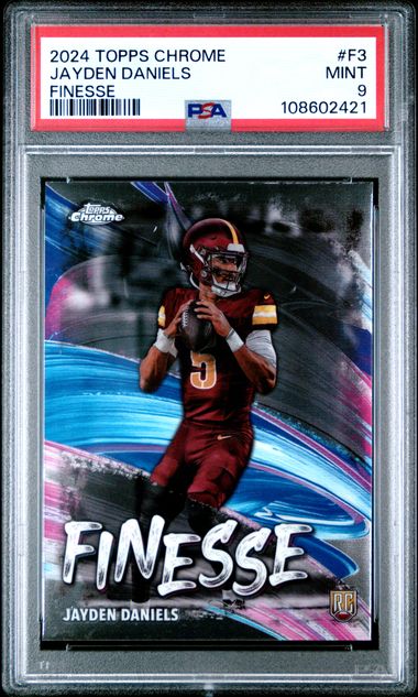 2024 Topps Chrome Finesse Jayden Daniels #F3 PSA 9