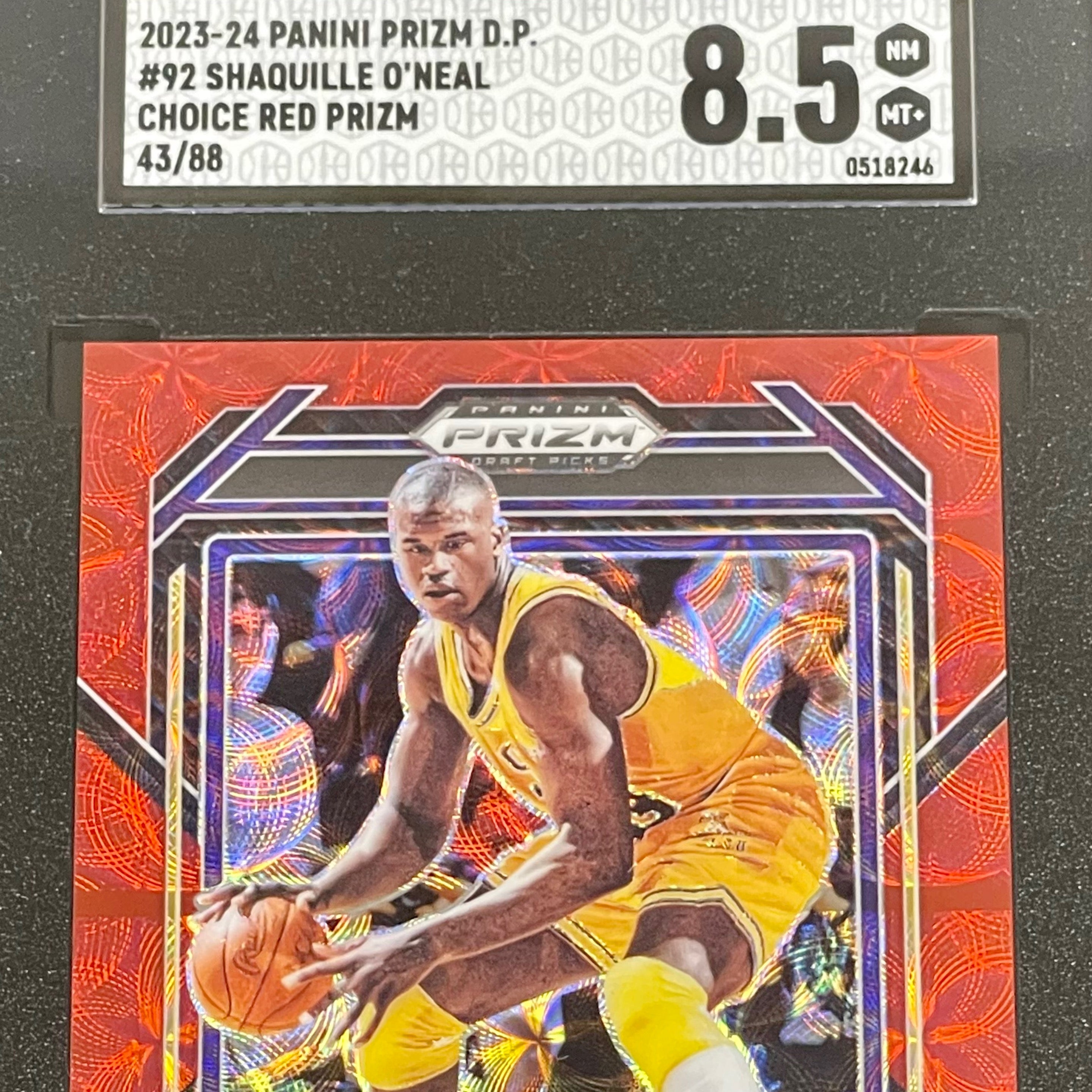 2023-24 Panini Prizm DP #92 Shaquille OÕNeal Choice Red Prizm /88 SGC 8.5