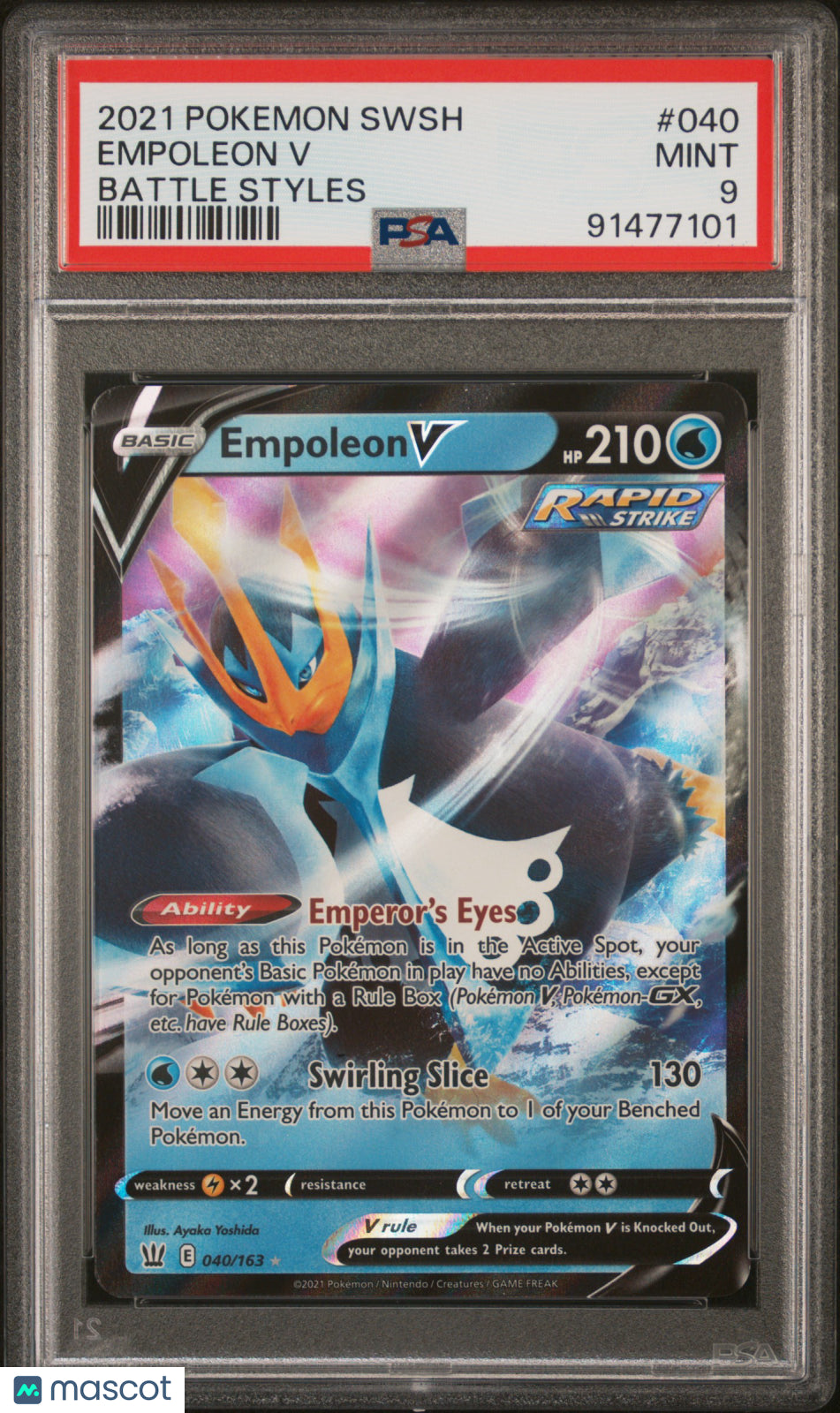 2021 Pokemon Empoleon V #040 PSA 9