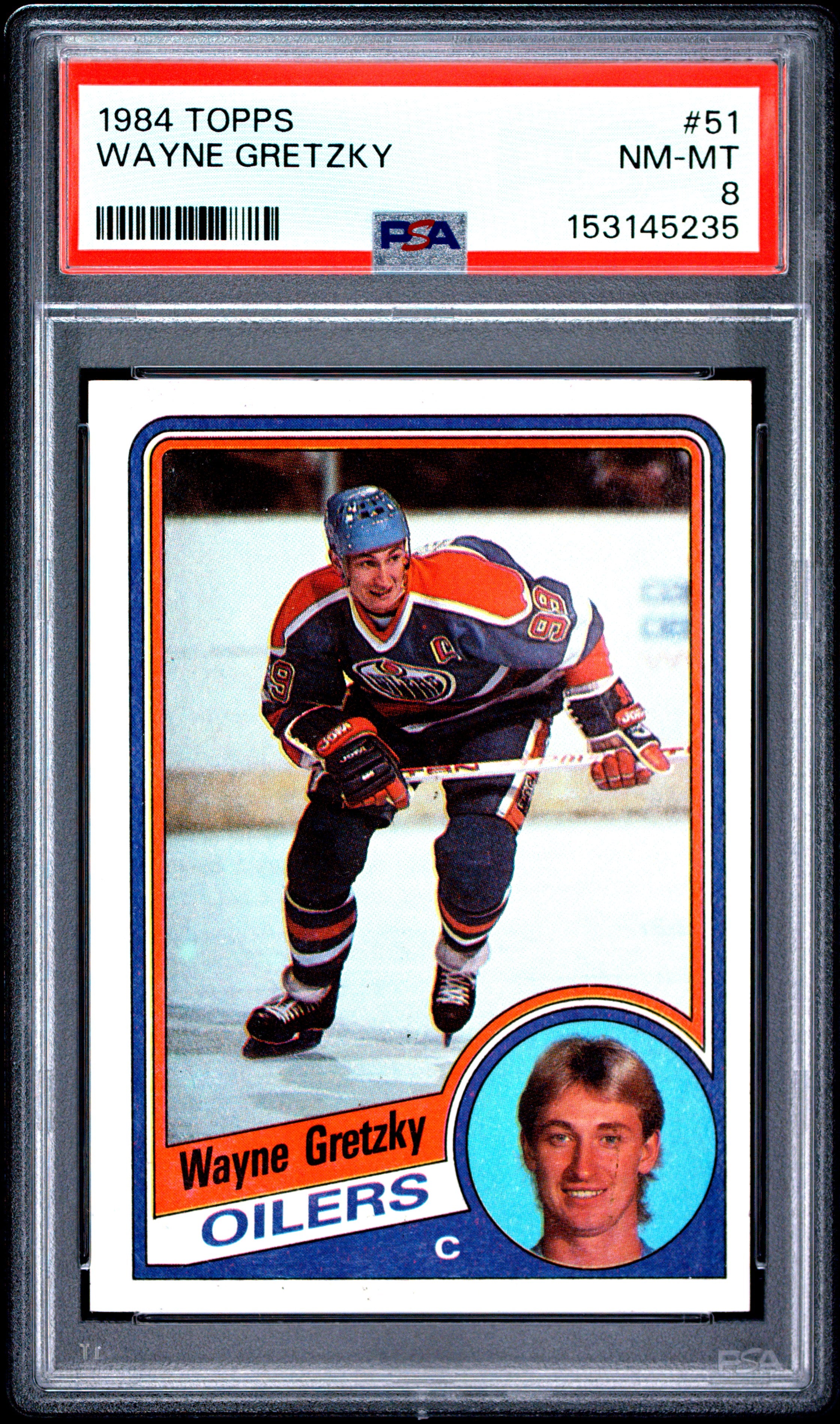 1984 TOPPS 51 WAYNE GRETZKY PSA 8 - front