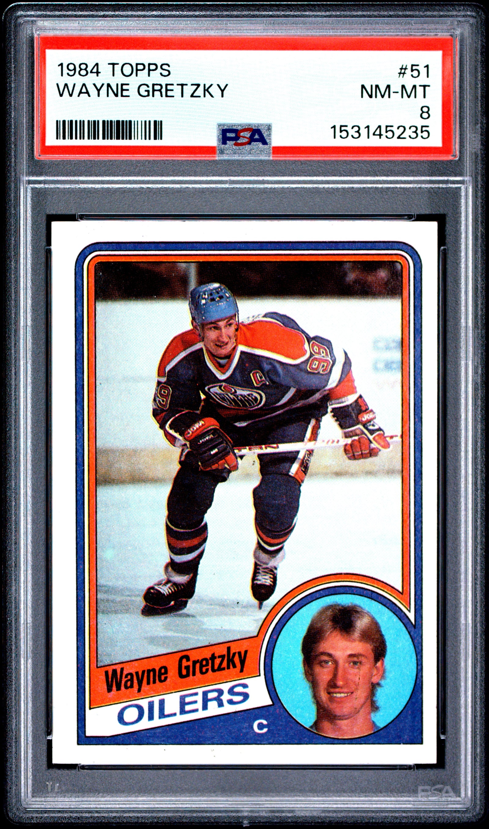1984 TOPPS 51 WAYNE GRETZKY PSA 8 - front