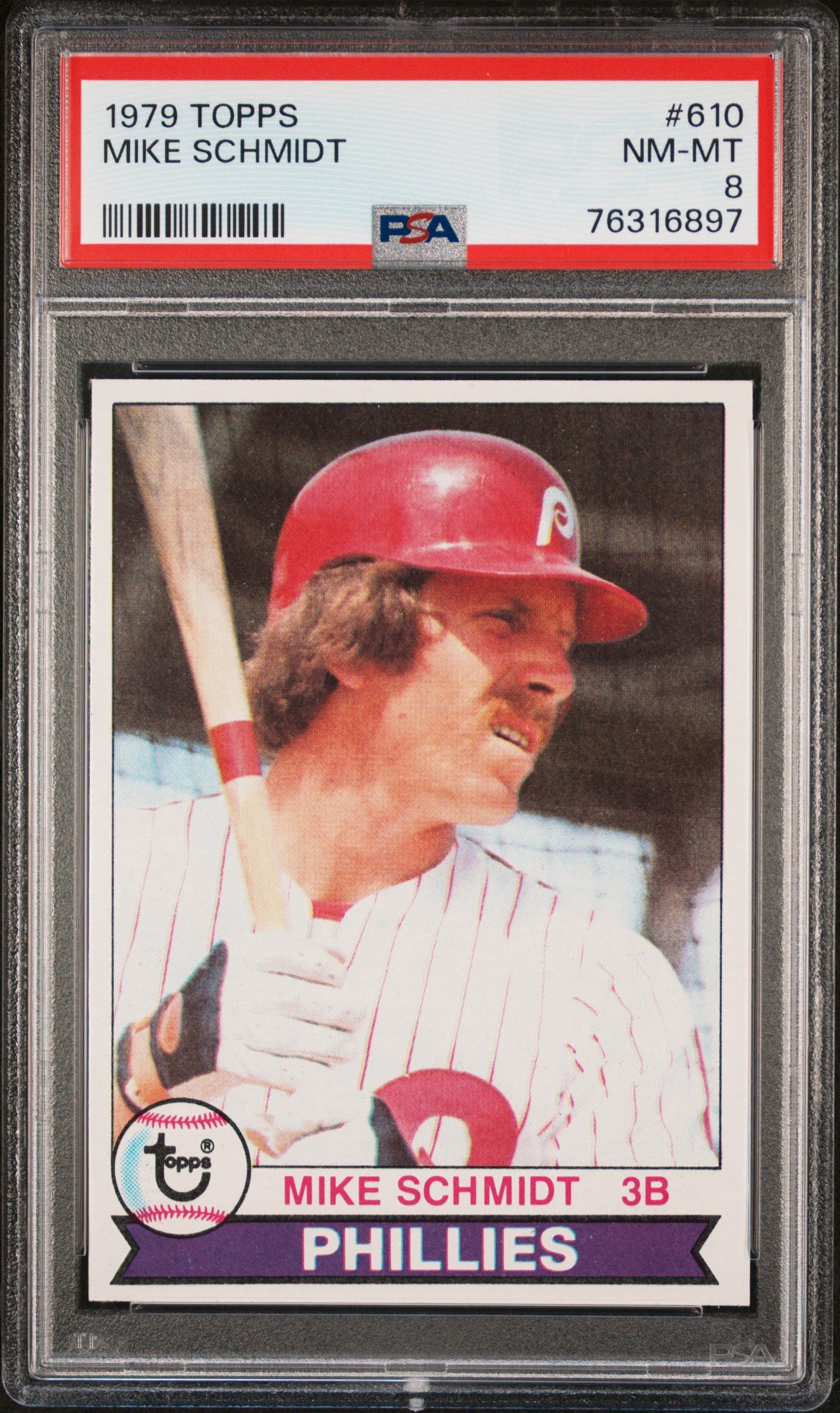 1979 Topps 610 Mike Schmidt PSA 8
