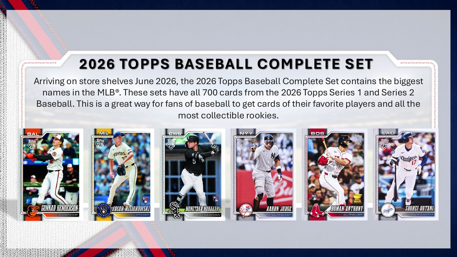 2026 Topps Complete Baseball Factory Hobby Set - Series 1 & 2
