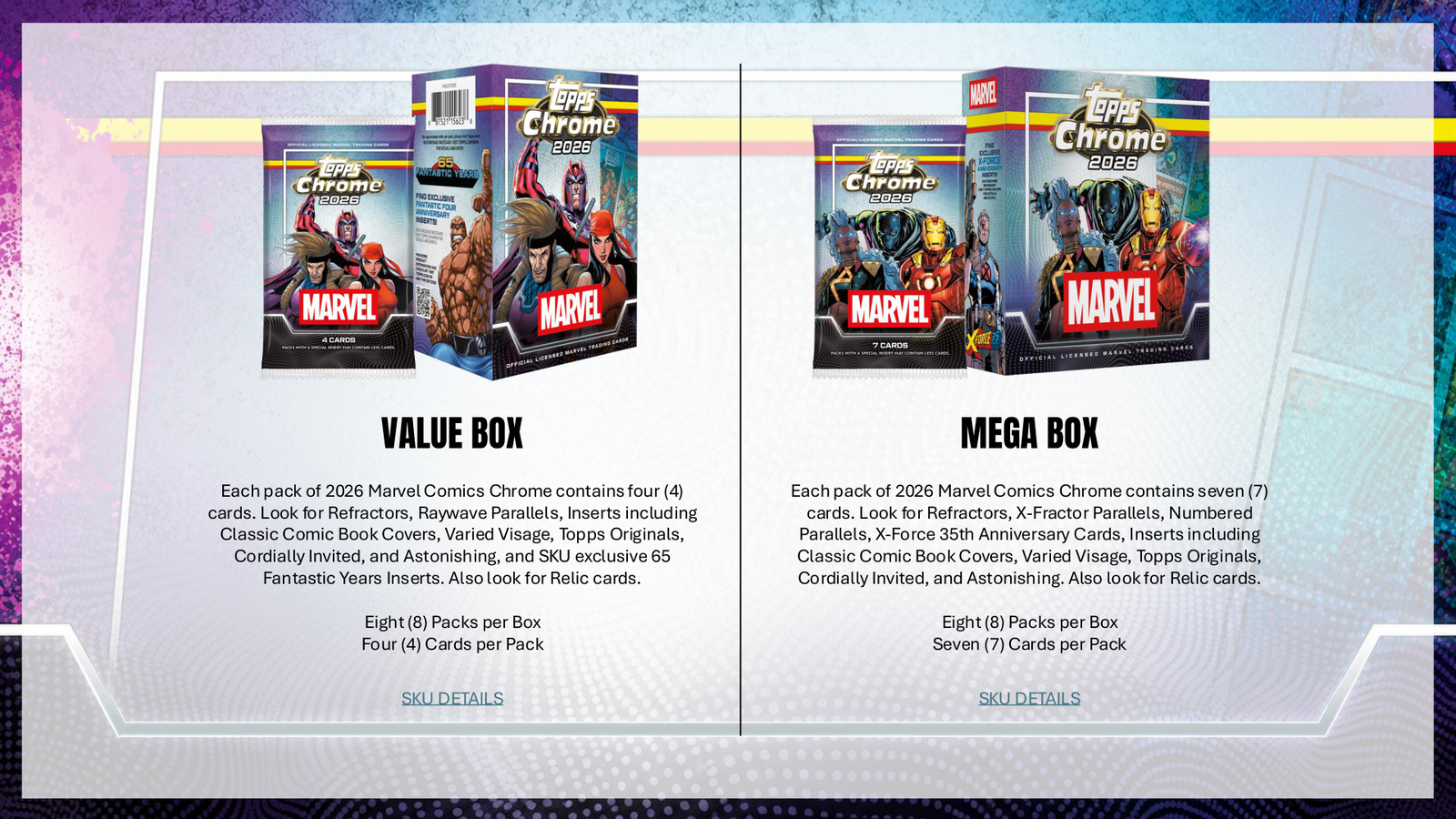 2026 Topps Chrome Marvel Comics Value Box