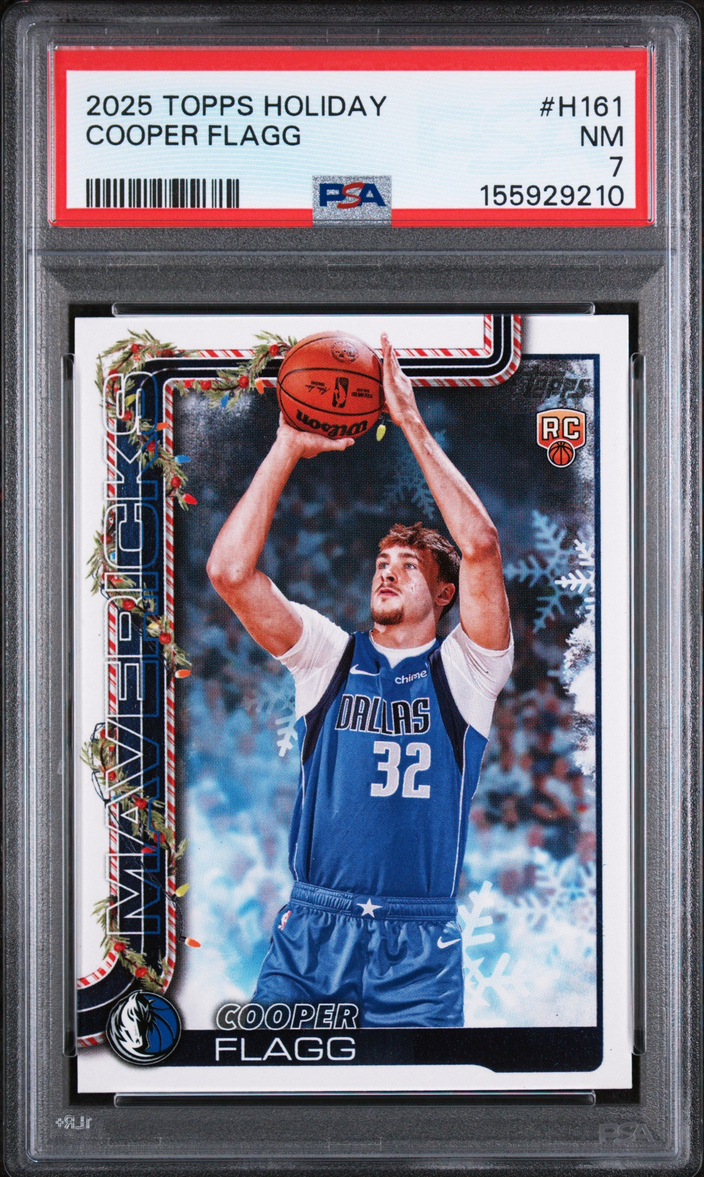 2025 TOPPS HOLIDAY H161 COOPER FLAGG PSA 7 - front