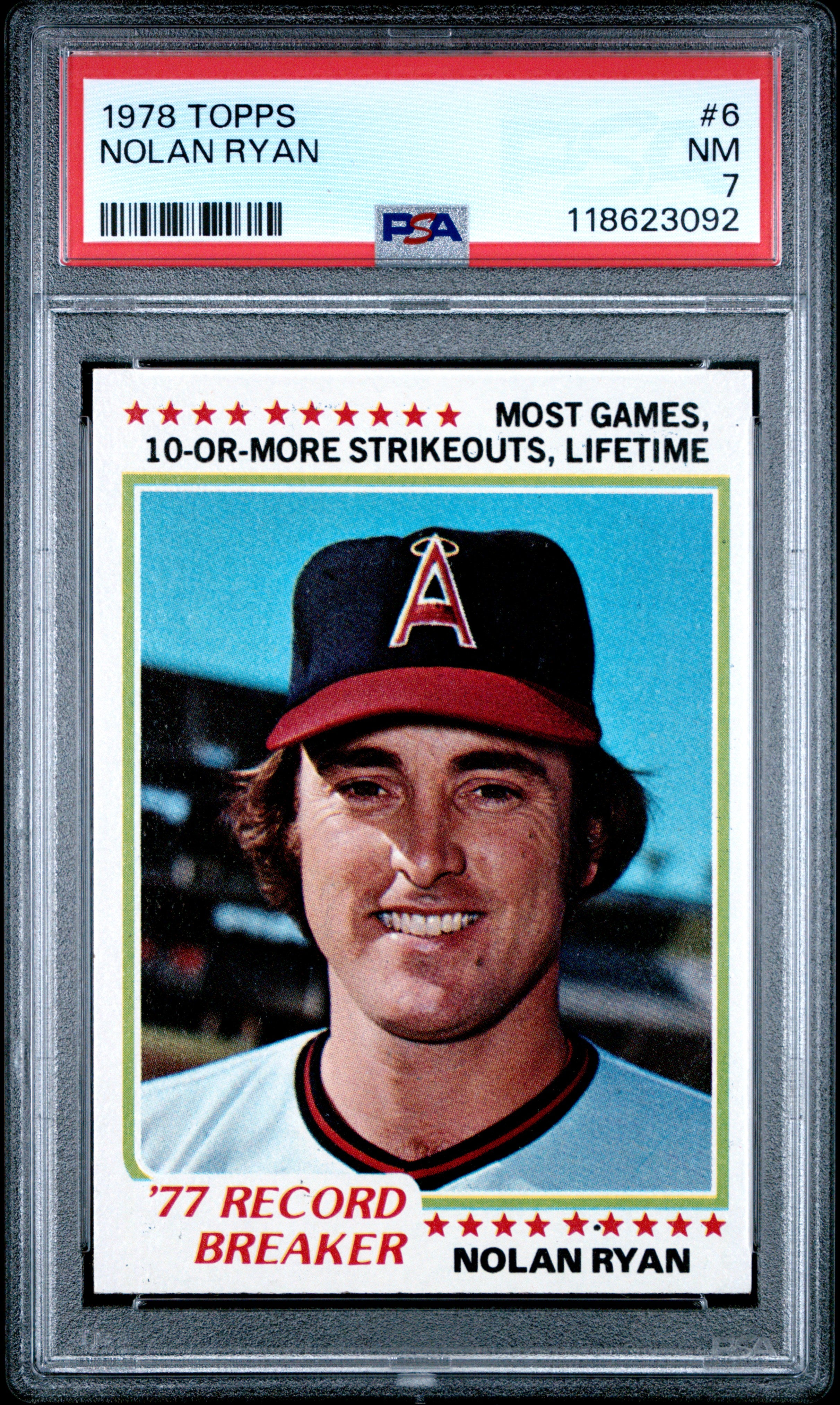 1978 TOPPS 6 NOLAN RYAN PSA 7 - front