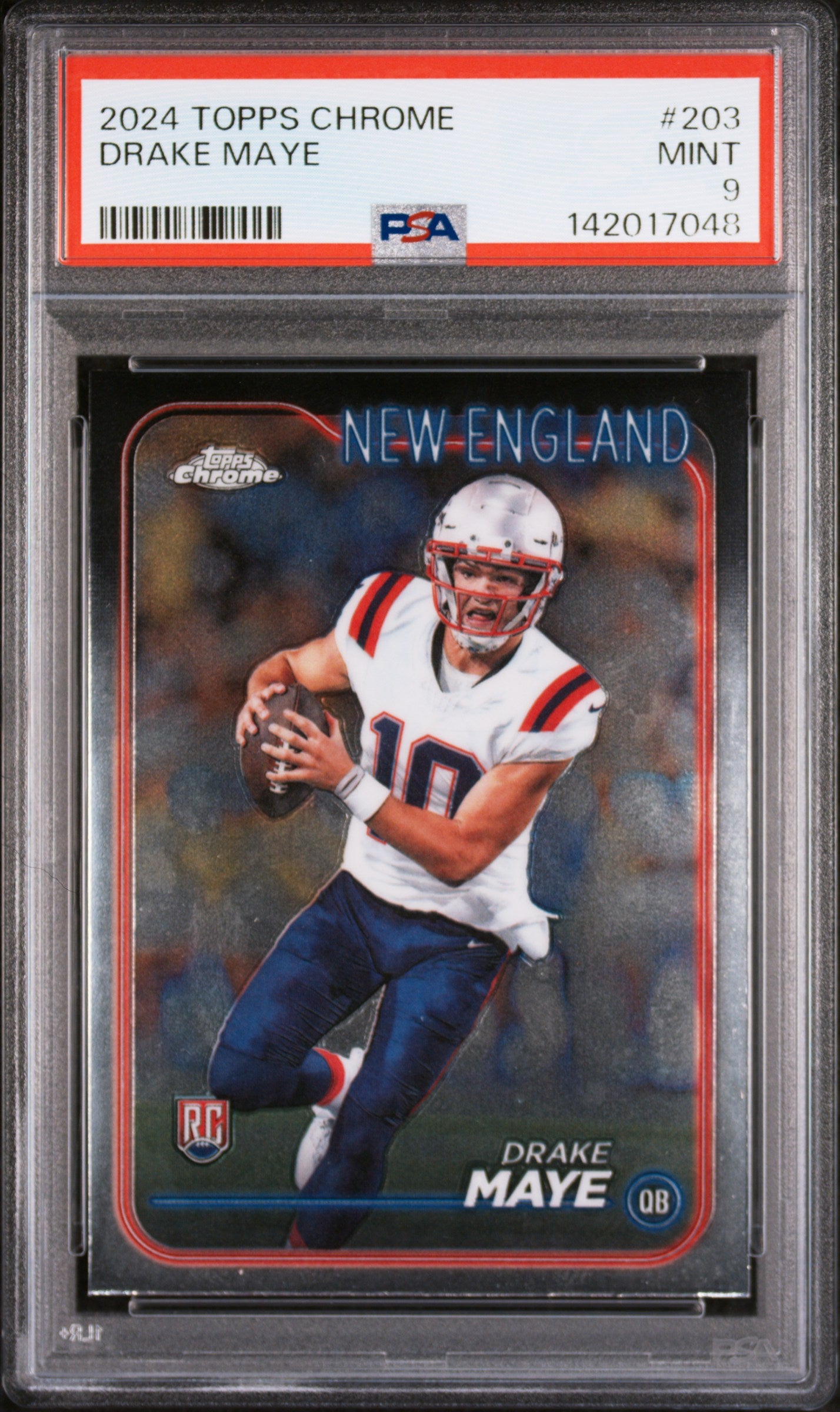 2024 Topps Chrome 203 Drake Maye PSA 9