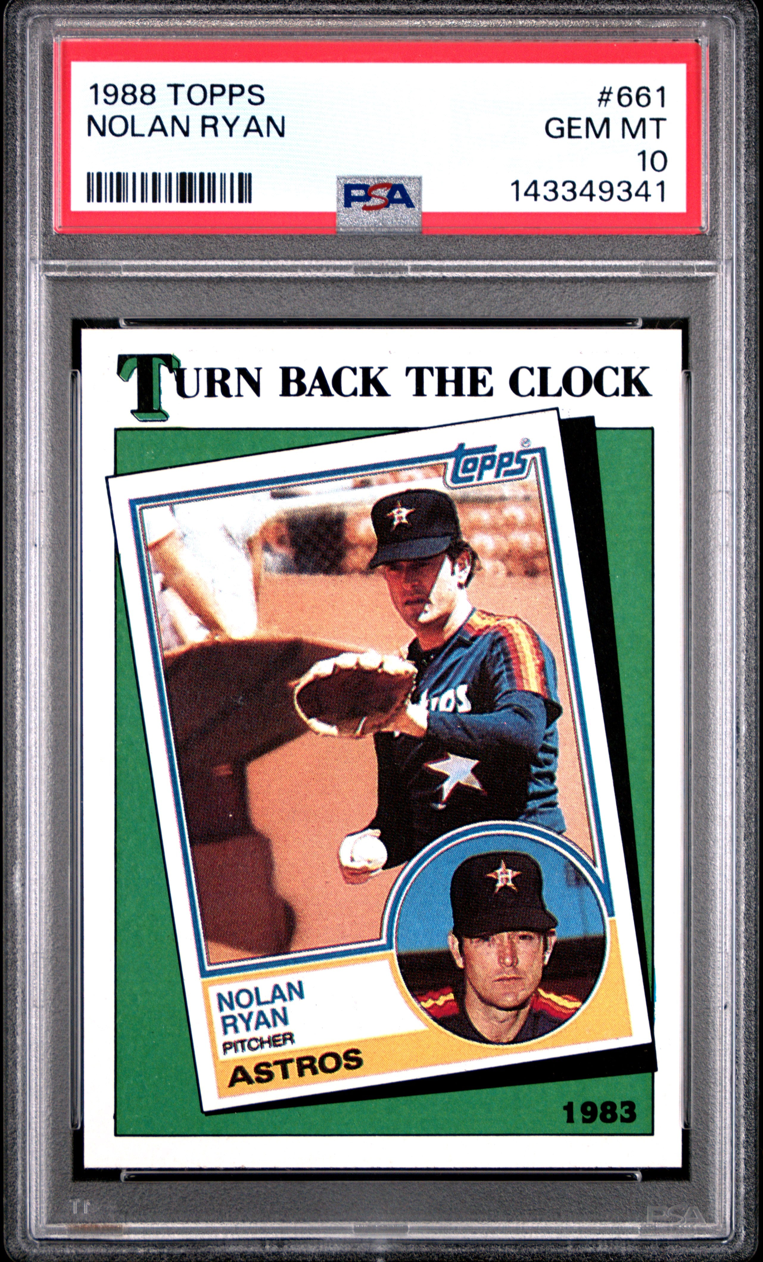 1988 TOPPS 661 NOLAN RYAN PSA 10 - front