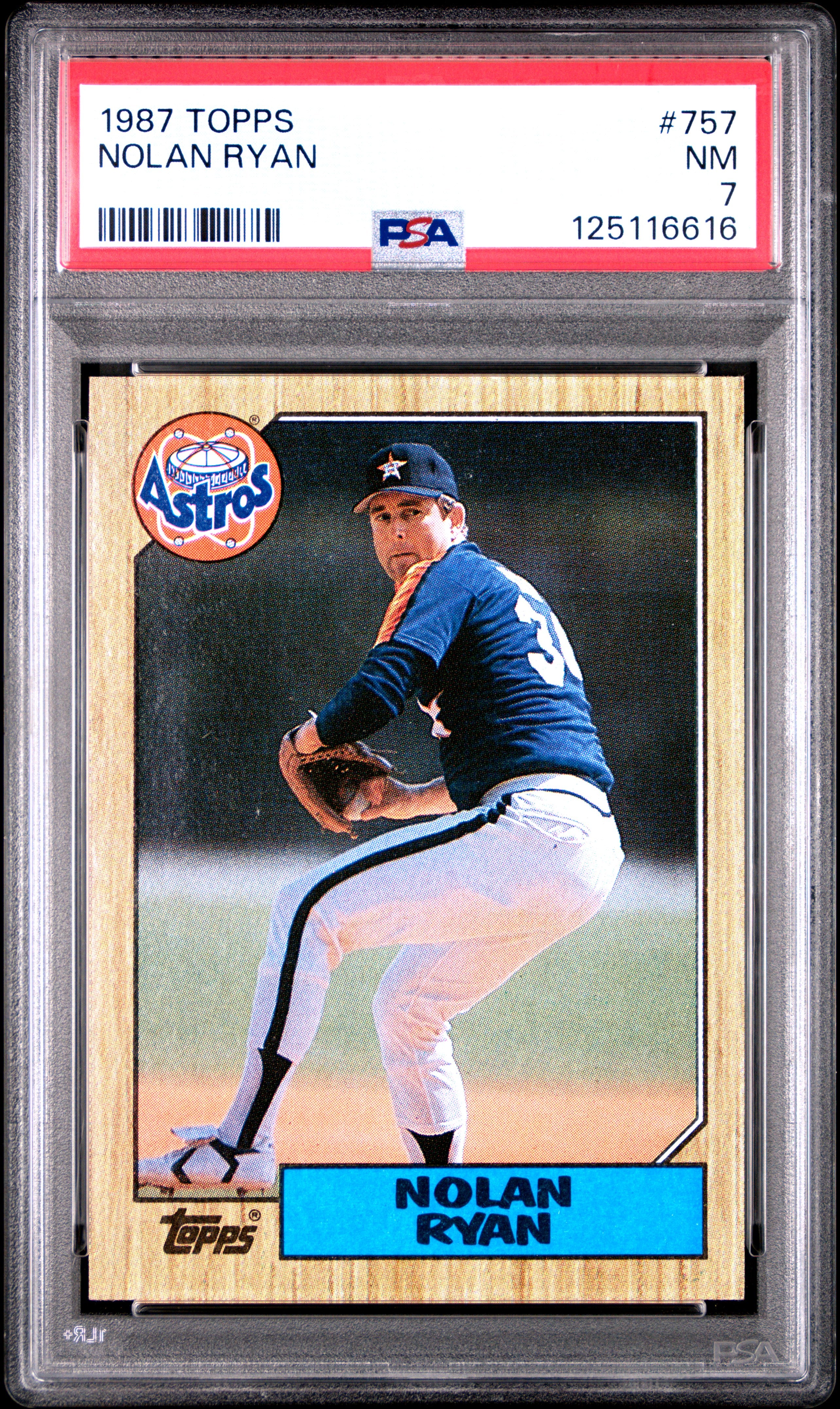 1987 TOPPS 757 NOLAN RYAN PSA 7 - front
