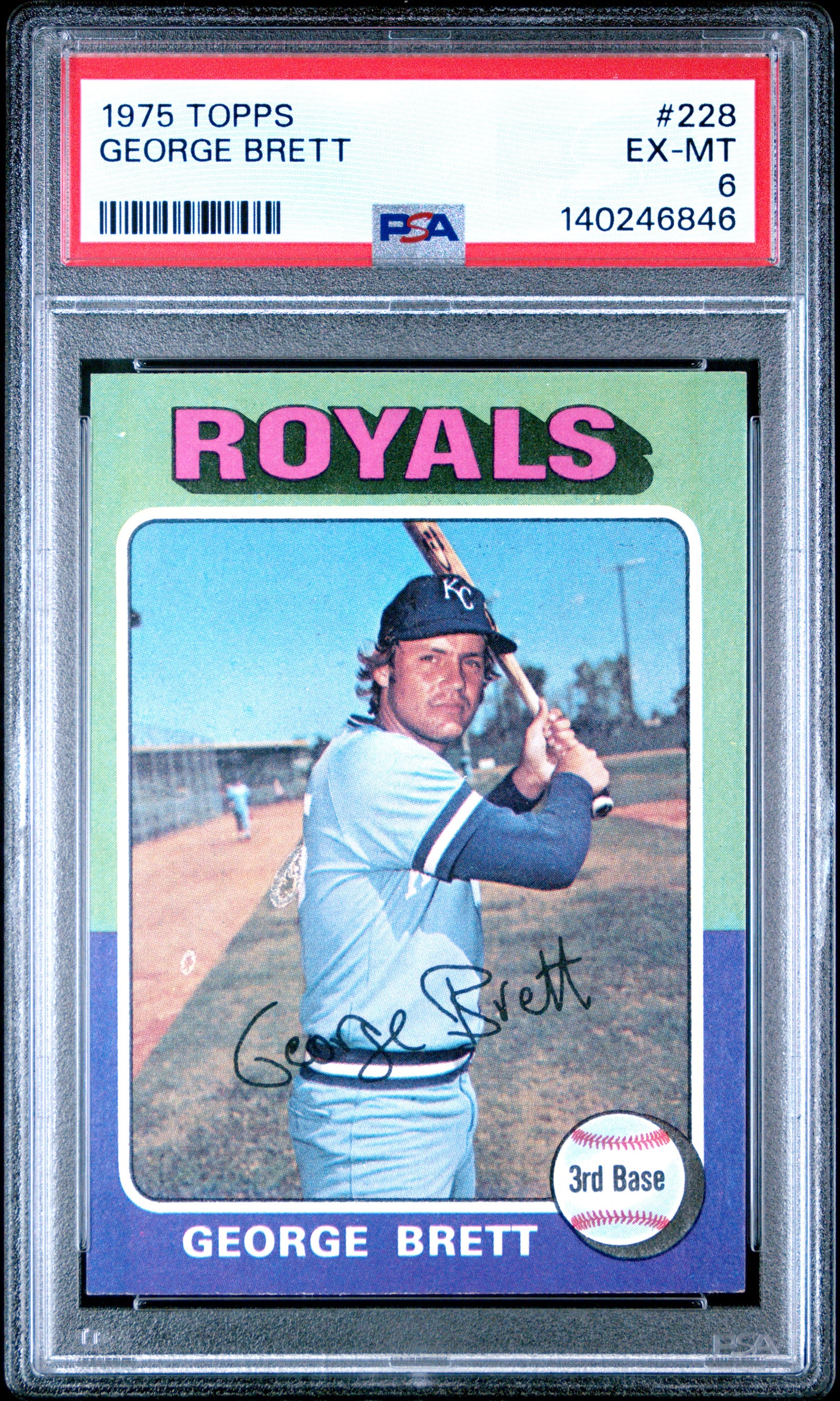 1975 Topps 228 George Brett PSA 6