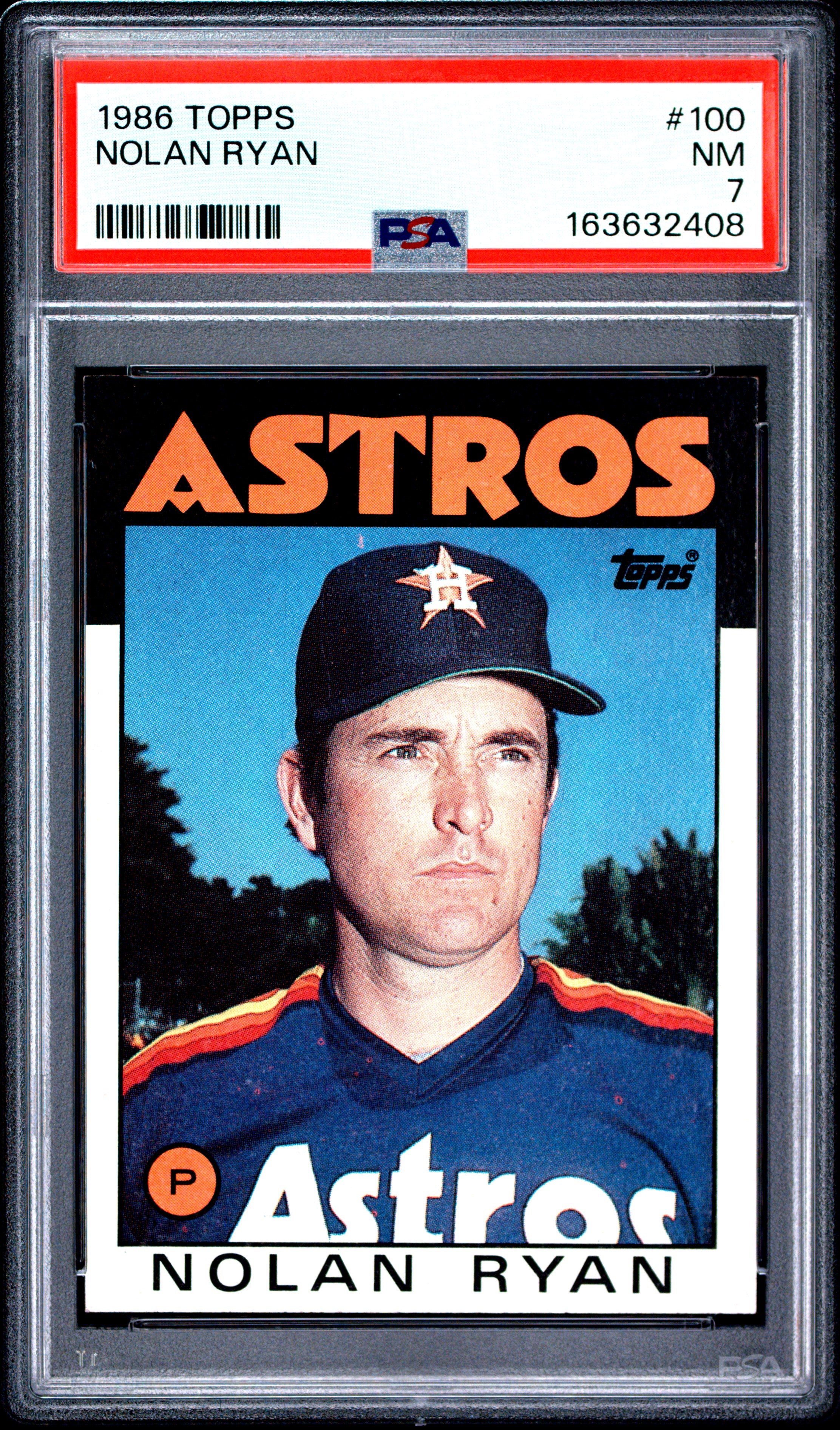 1986 TOPPS 100 NOLAN RYAN PSA 7 - front