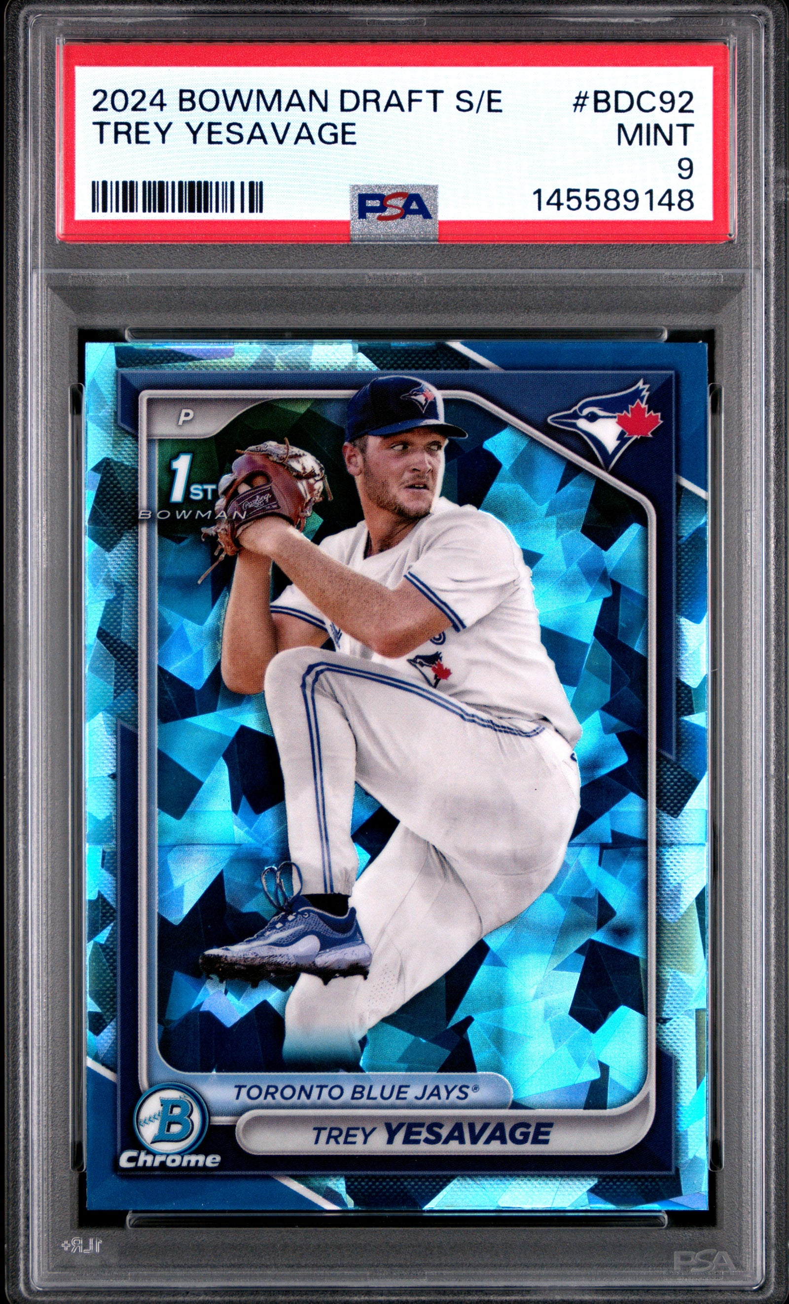 2024 Bowman Draft Sapphire Edition Bdc92 Trey Yesavage PSA 9