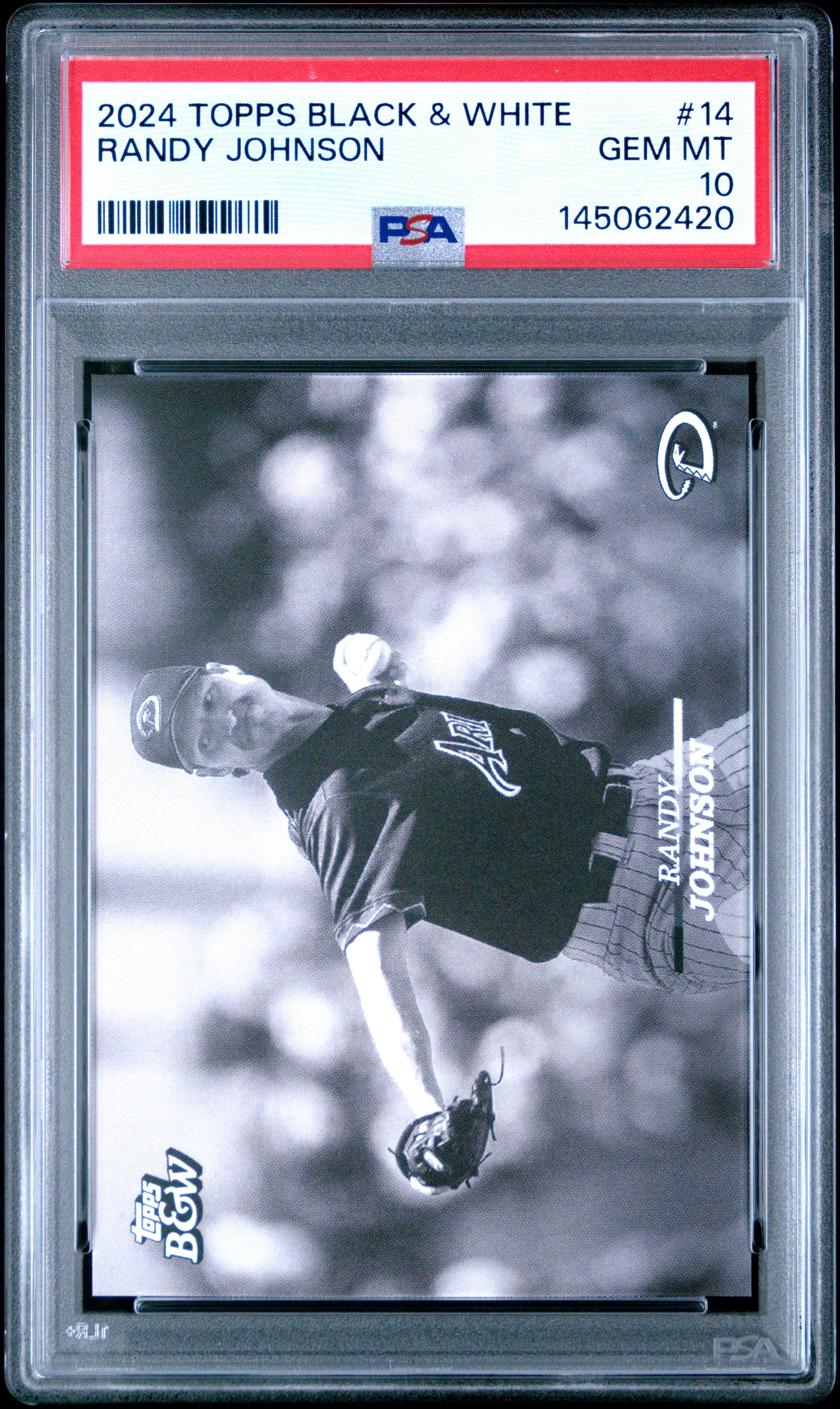 2024 Topps Black And White 14 Randy Johnson PSA 10
