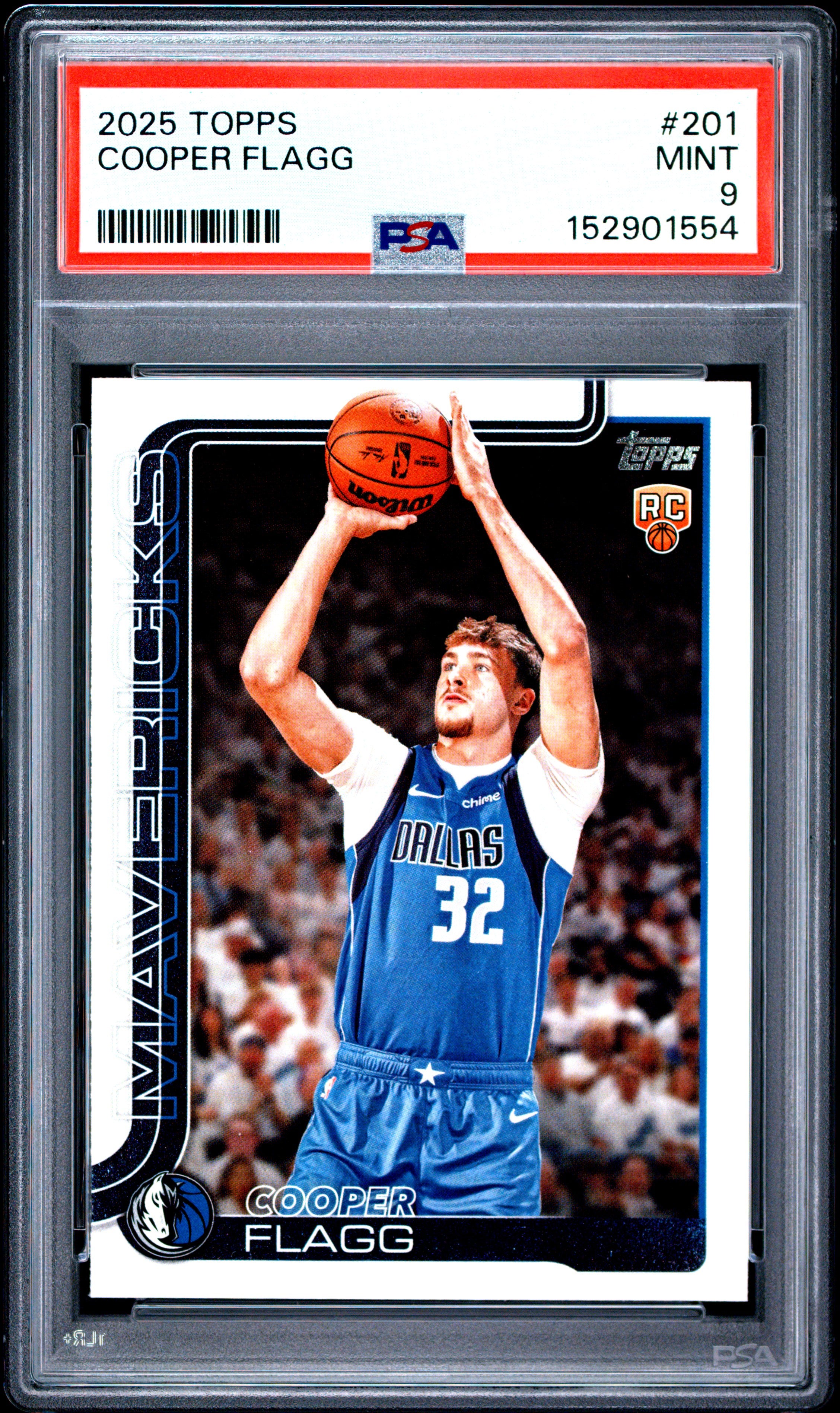 2025 TOPPS 201 COOPER FLAGG PSA 9 - front