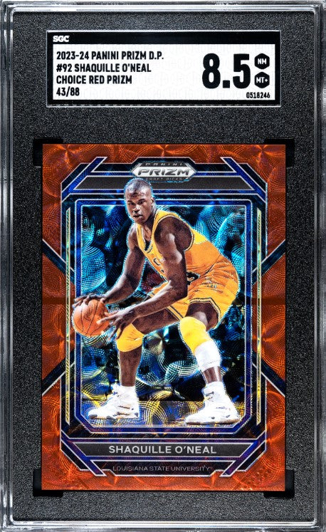 2023-24 Panini Prizm Draft Picks Shaquille O'Neal Choice Red Prizm /88 SGC 8.5