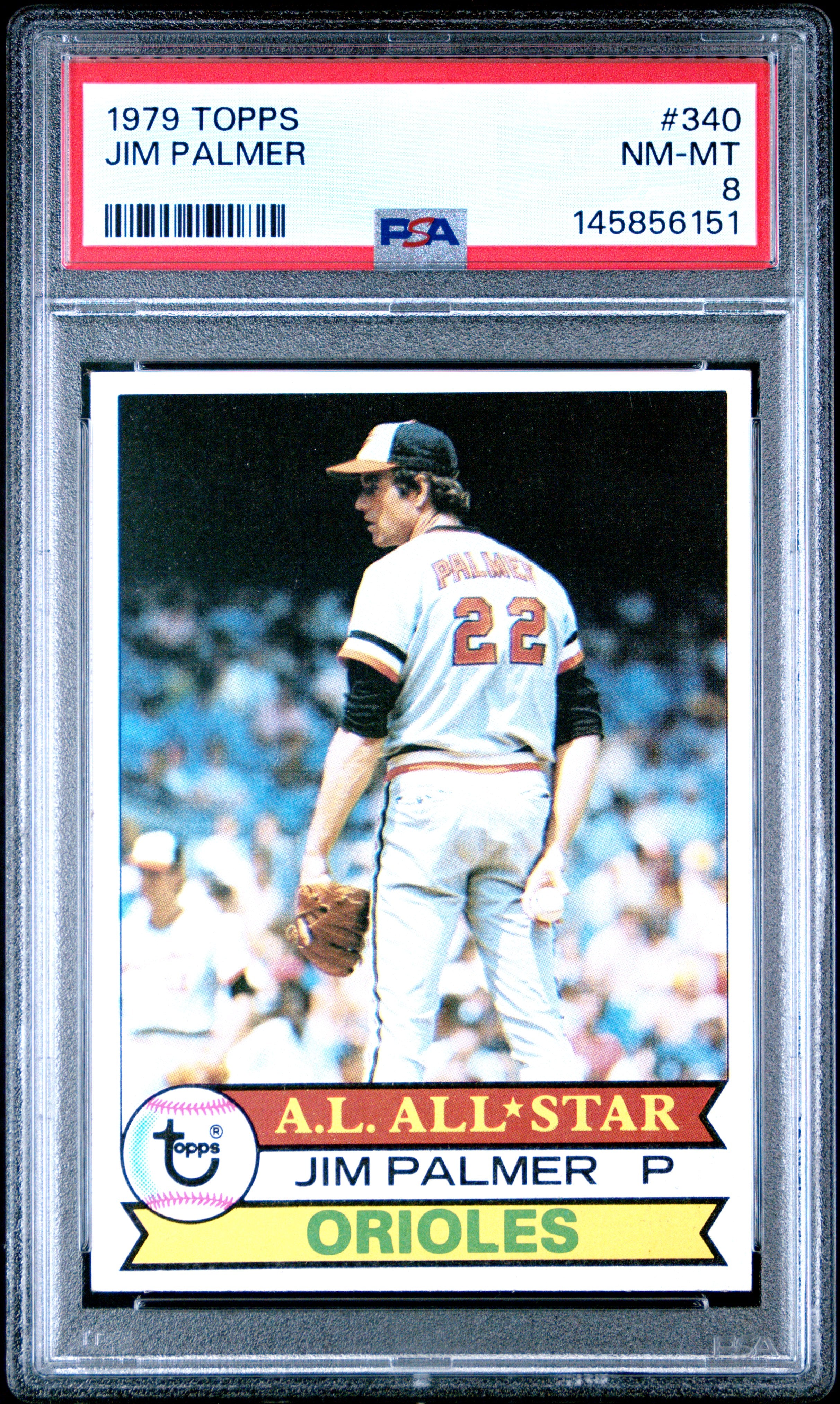 1979 Topps 340 Jim Palmer PSA 8