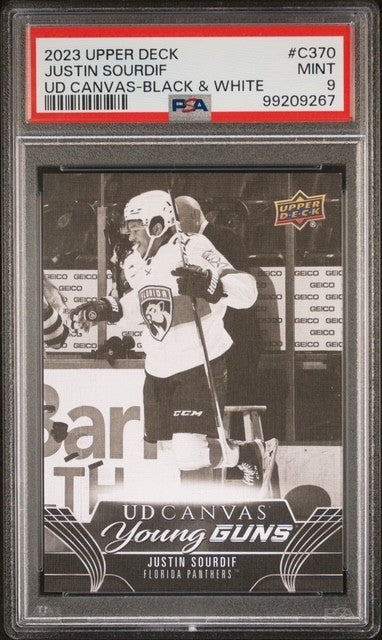 2023 Upper Deck Justin Sourdif B&W Canvas #C370 PSA 9