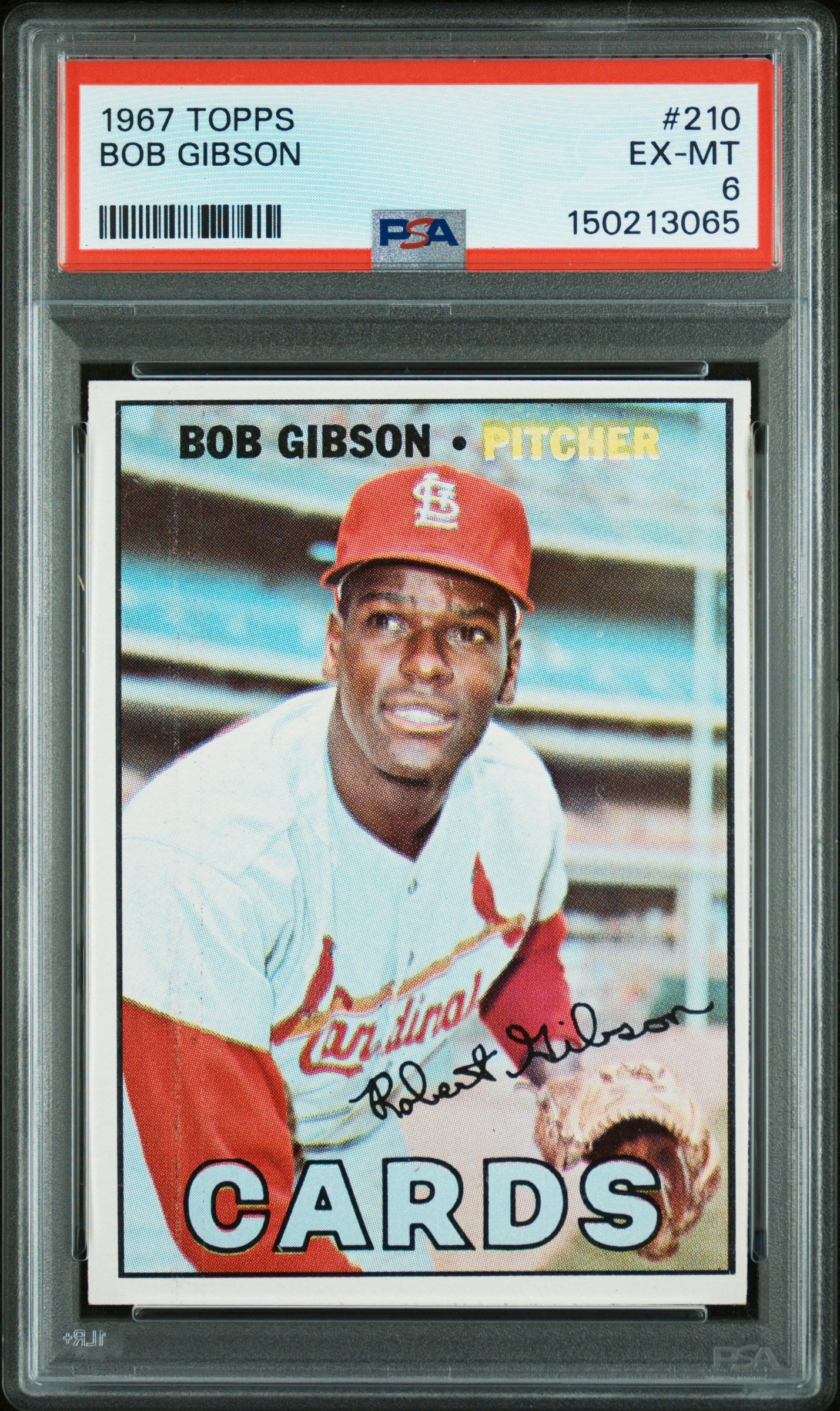 1967 Topps 210 Bob Gibson PSA 6