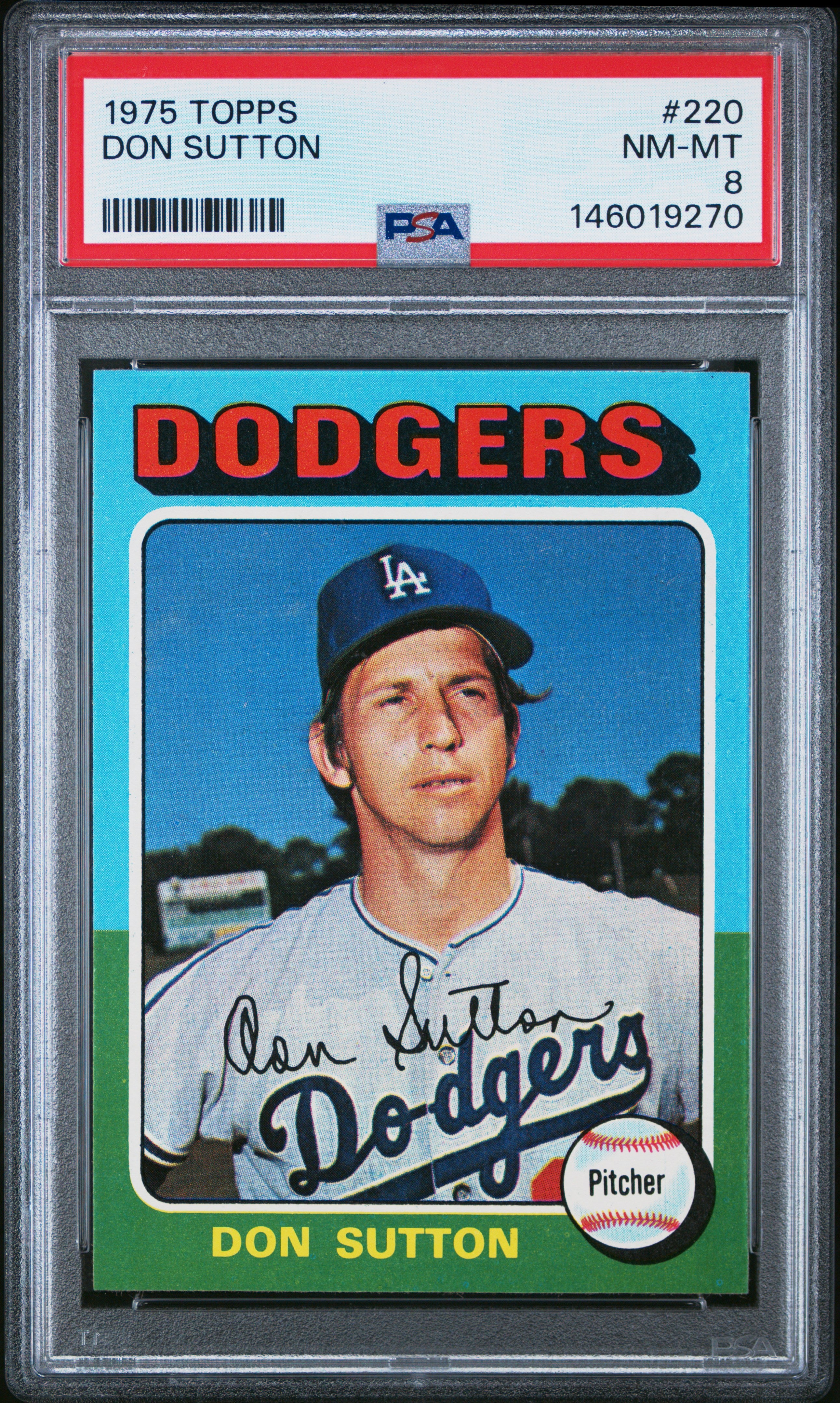 1975 Topps 220 Don Sutton PSA 8