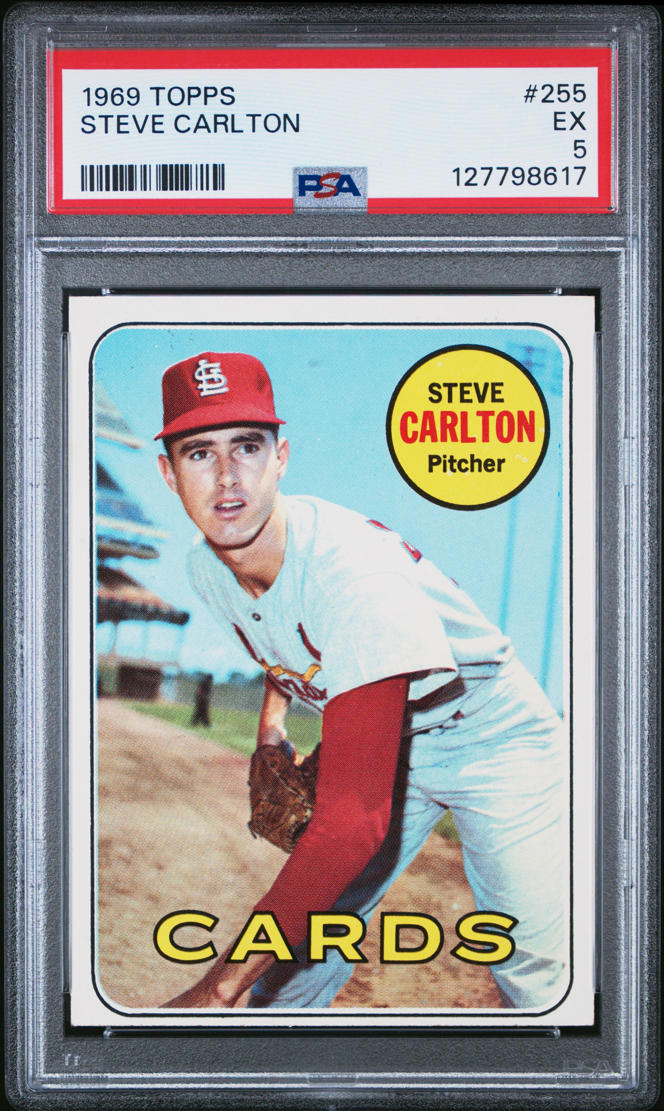 1969 Topps 255 Steve Carlton  PSA 5