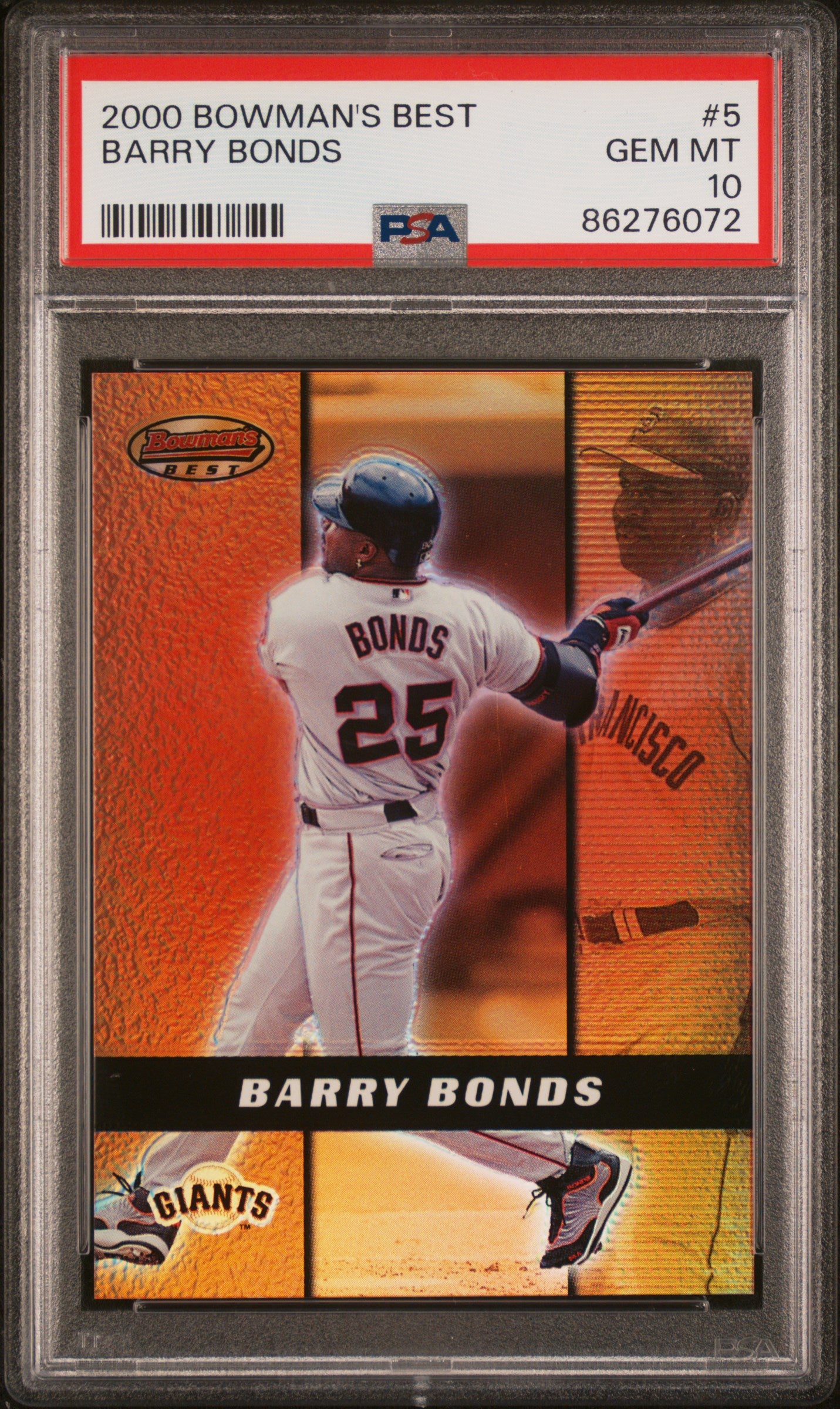 2000 Bowman'S Best 5 Barry Bonds  PSA 10