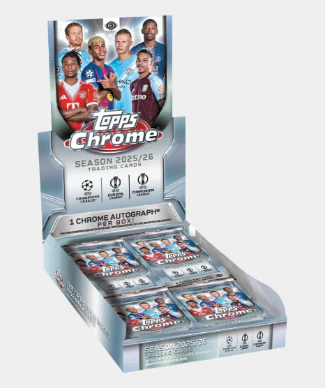 2025-26 Topps Chrome UEFA Club Competitions Hobby Box