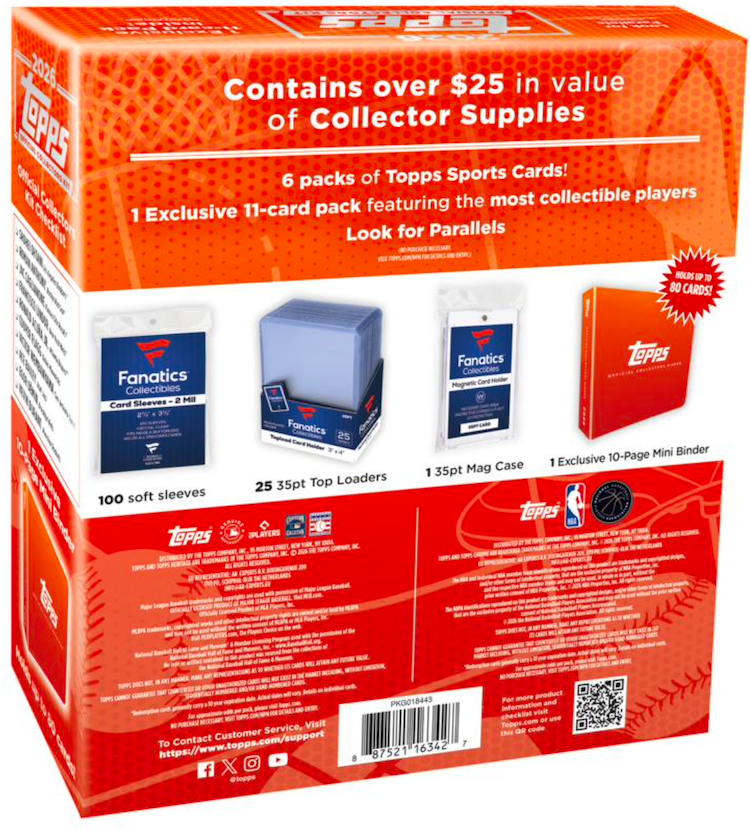 2026 Topps MLB x NBA Official Kids' Collectors Kit