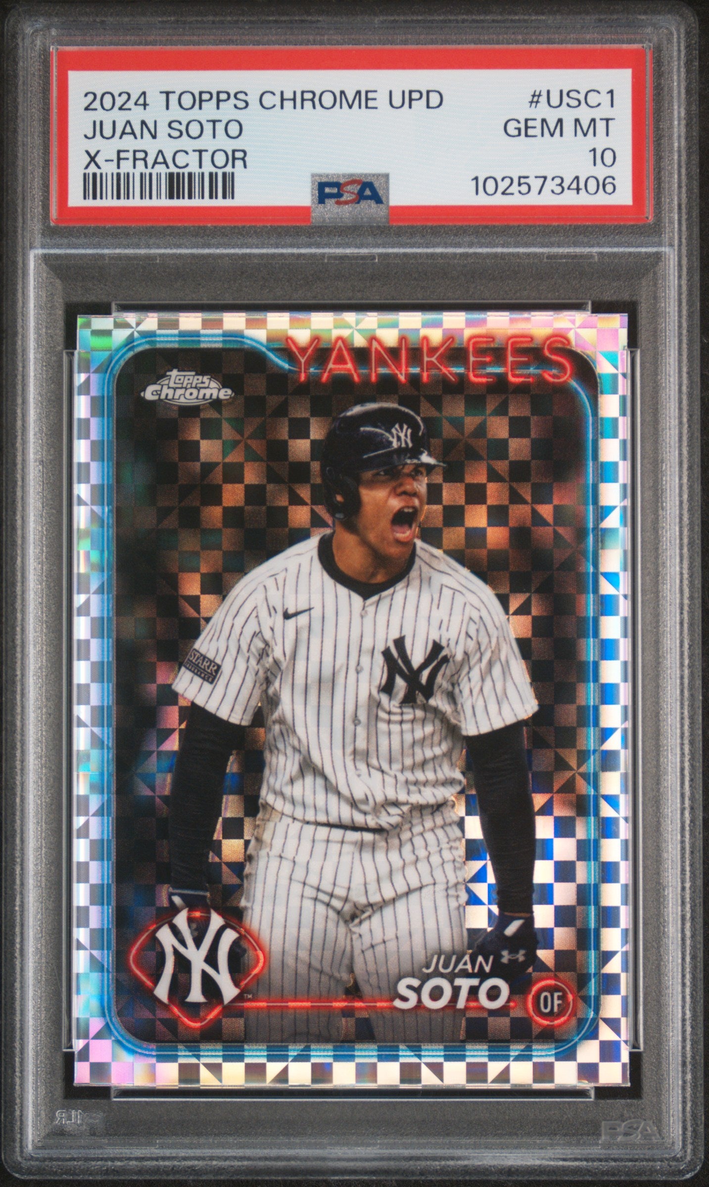 2024 Topps Chrome Update Usc1 Juan Soto X-Fractor PSA 10