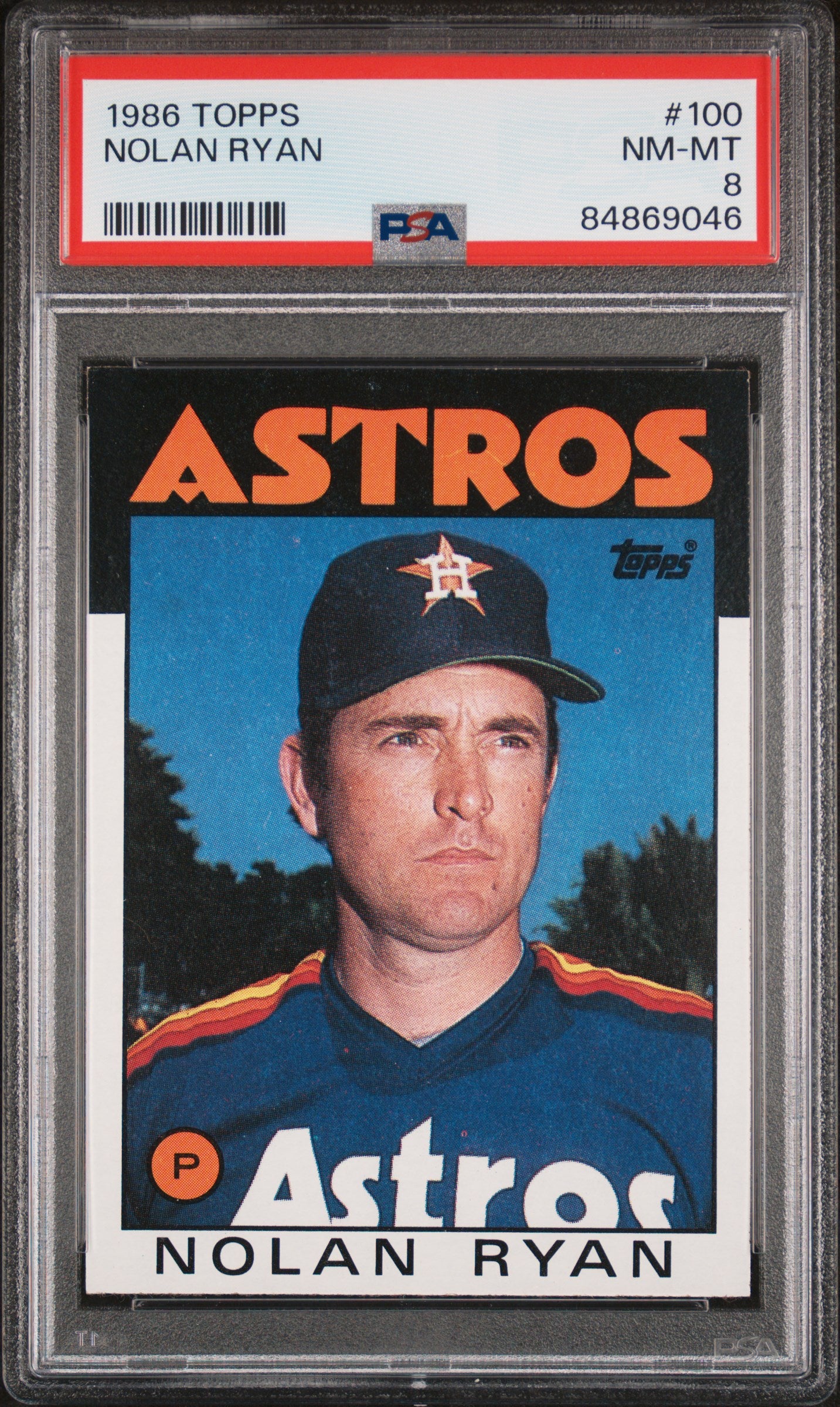 1986 TOPPS 100 NOLAN RYAN PSA 8 - front