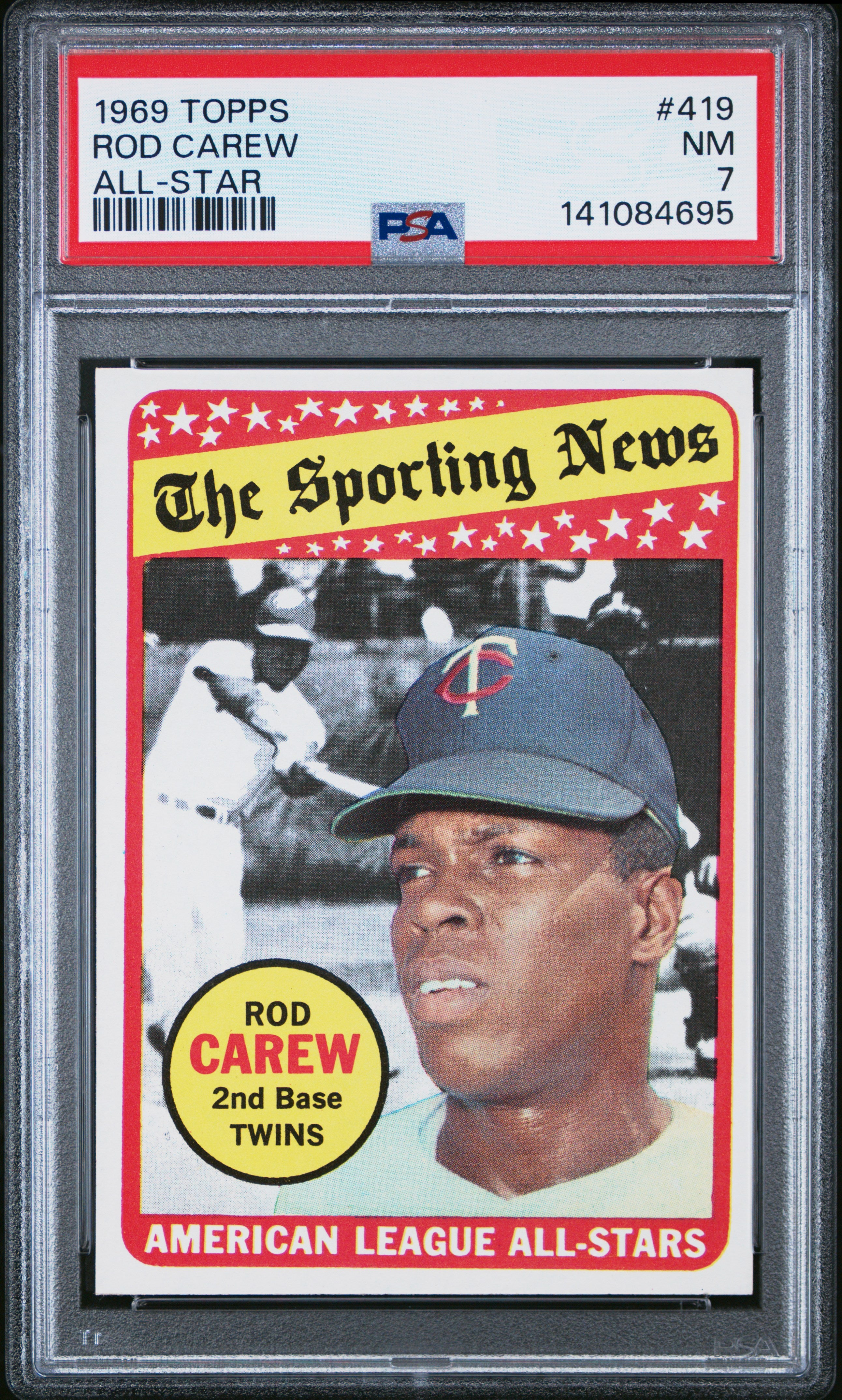 1969 Topps 419 Rod Carew All-Star PSA 7