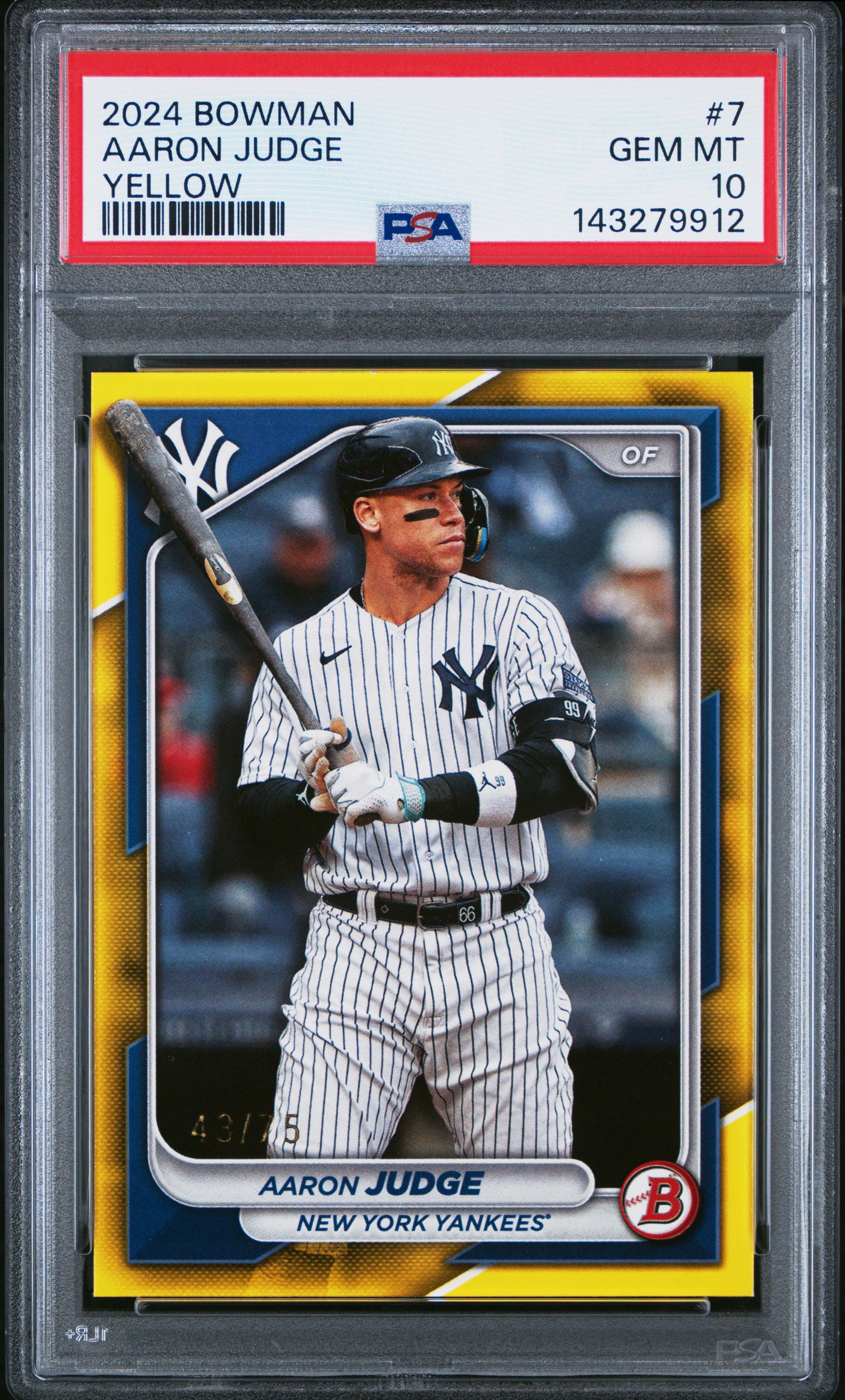 2024 Bowman 7 Aaron Judge Yellow PSA 10