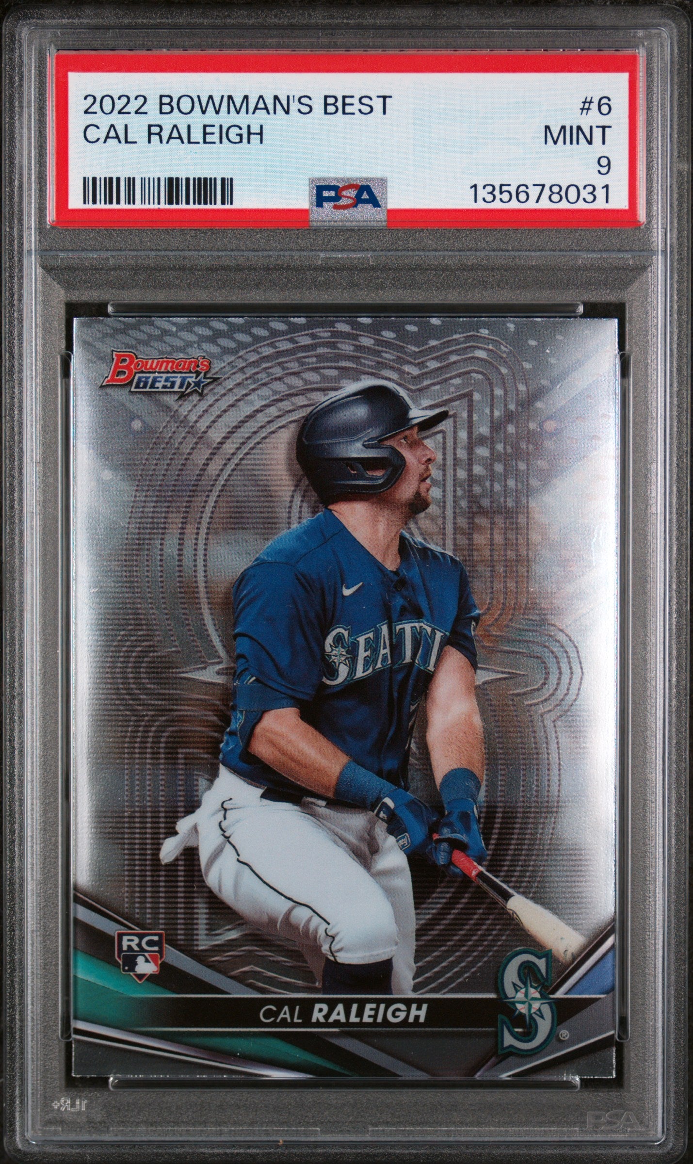 2022 Bowman'S Best 6 Cal Raleigh PSA 9