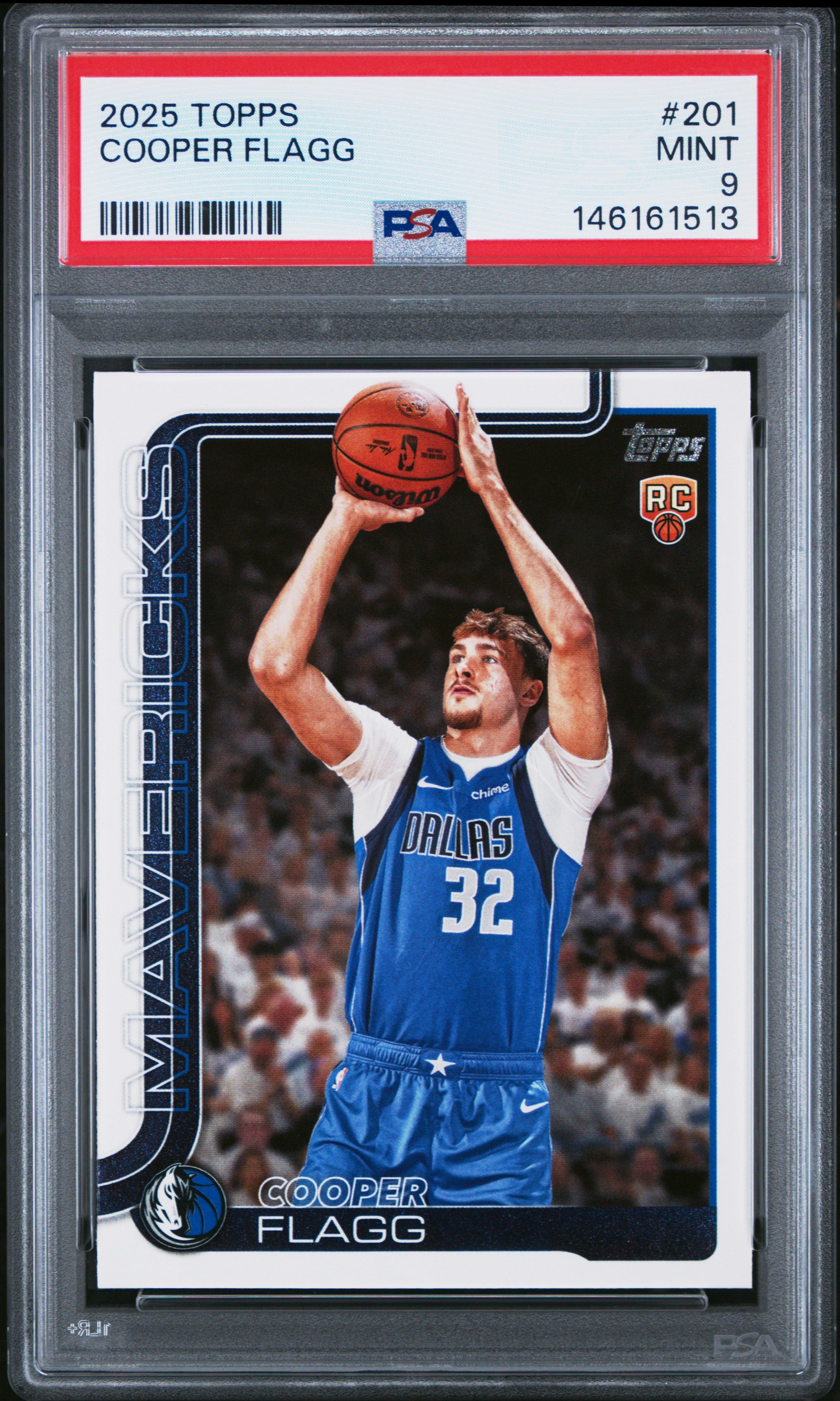 2025 TOPPS 201 COOPER FLAGG PSA 9 - front